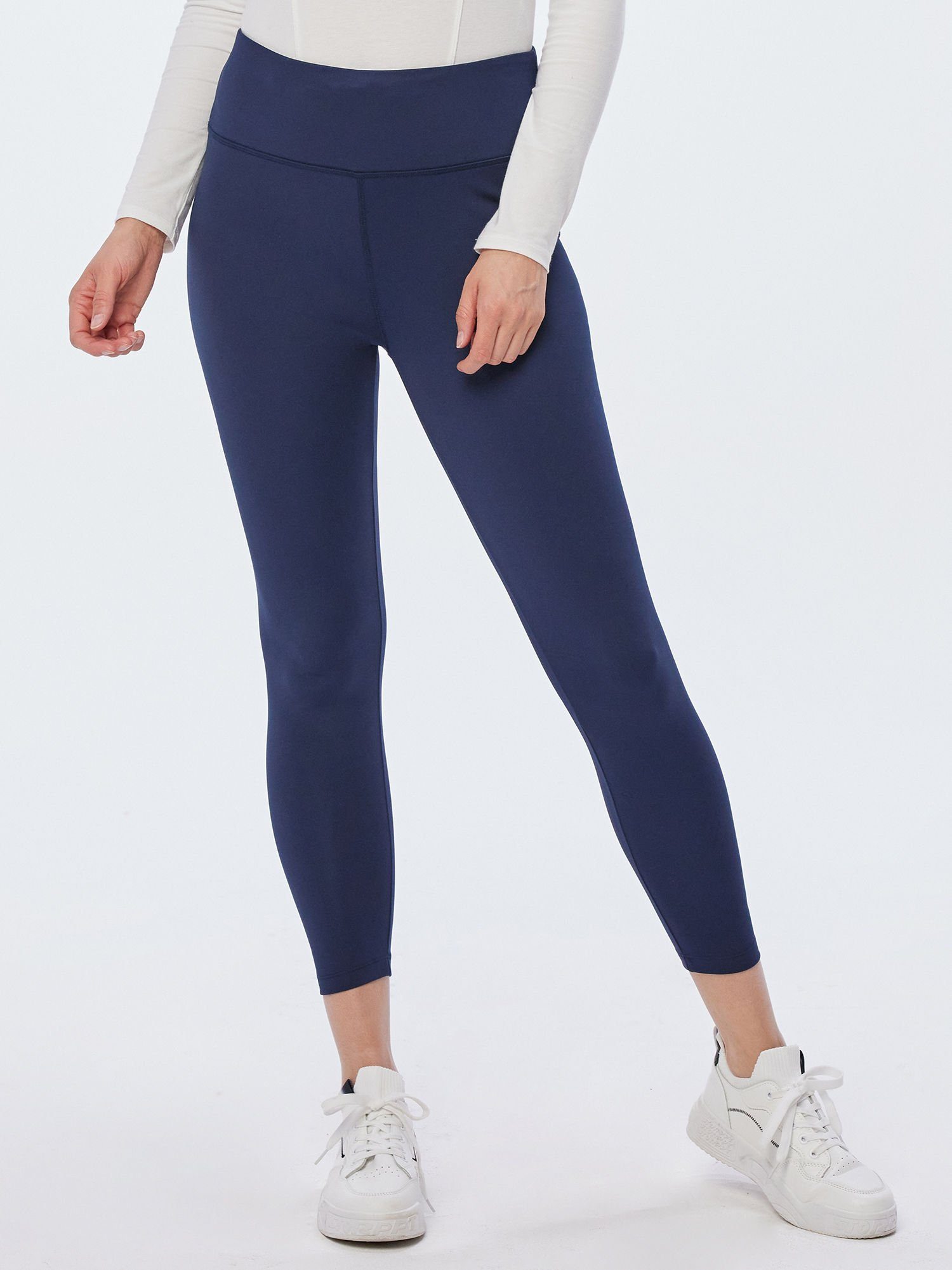 MONACO blue WEEKEND Leggings Stoffhose figurbetont mit Fleece-Innenseite und Funktions-Bequembund