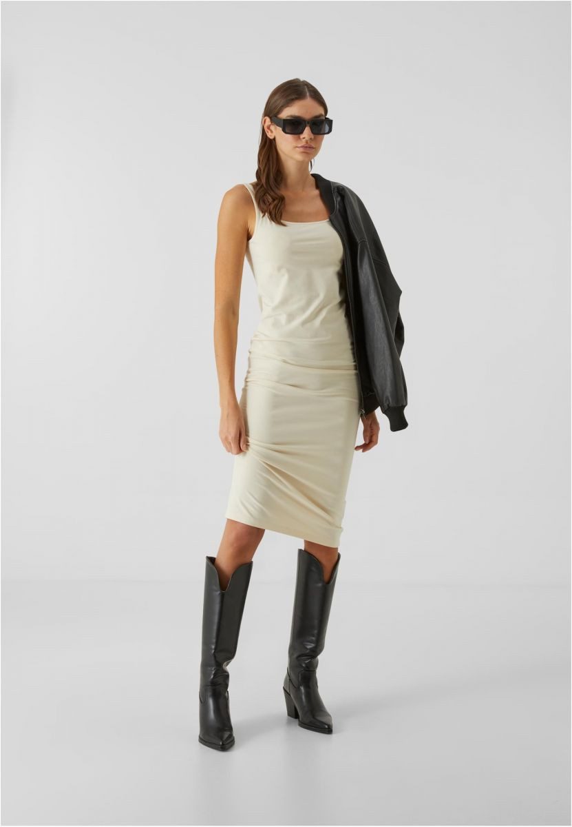 URBAN CLASSICS Sweatkleid Ladies Basic Long Cotton Jersey Dress Kleid Damen