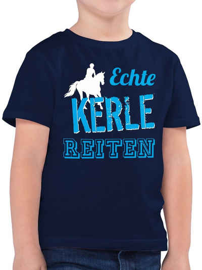 Shirtracer T-Shirt Echte Kerle reiten (1-tlg) Pferd