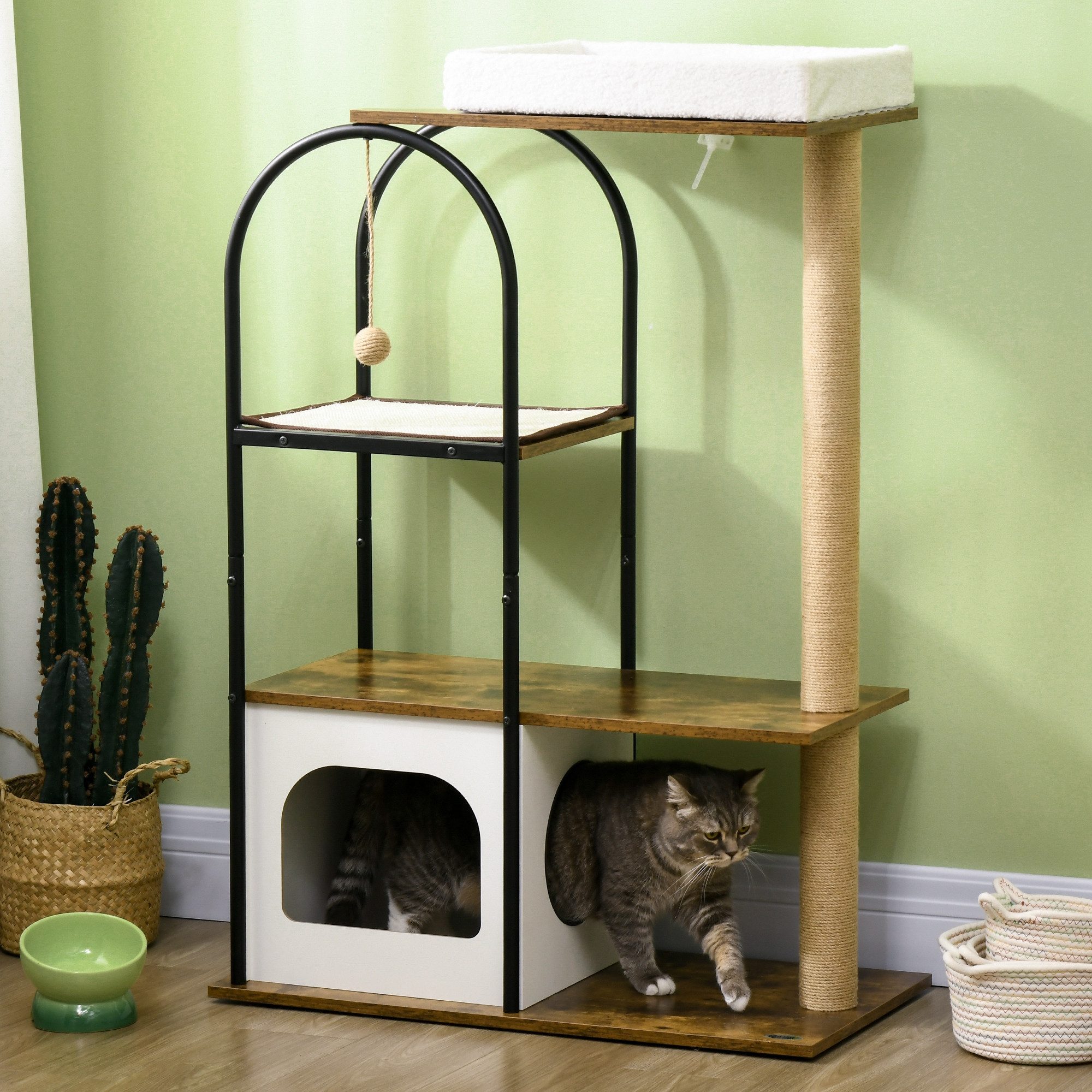 PawHut Kratzbaum 118,5 cm Katzenbaum mit günstig online kaufen