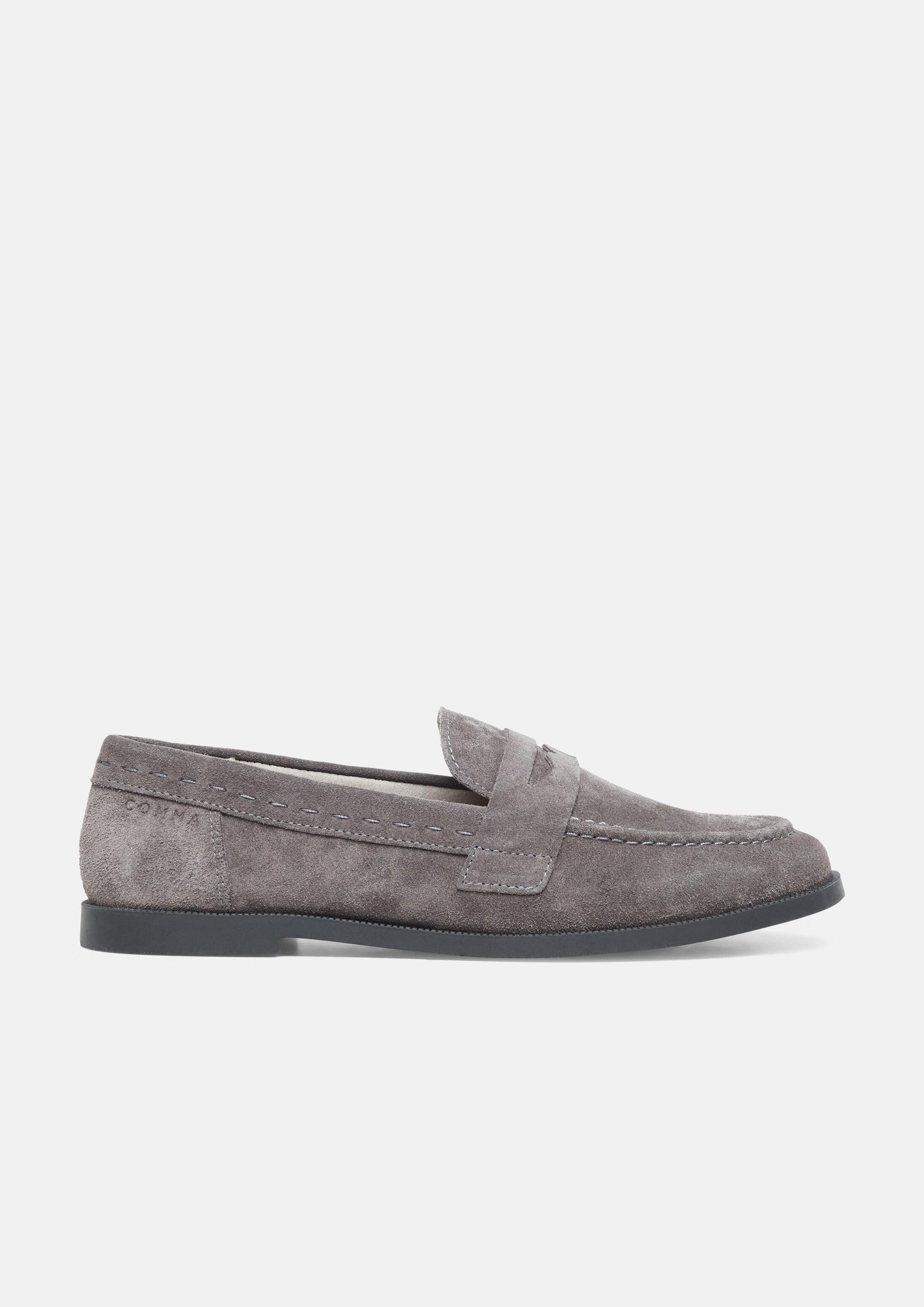 comma Loafer Schnürschuh Loafer aus Veloursleder