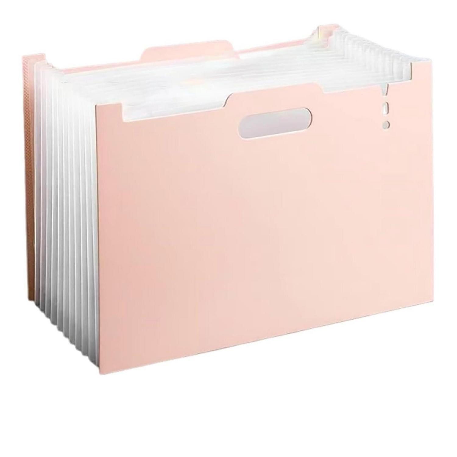 LuxusKollektion Fächermappe A4 Dokumentenmappe 13 Fächer Rosa