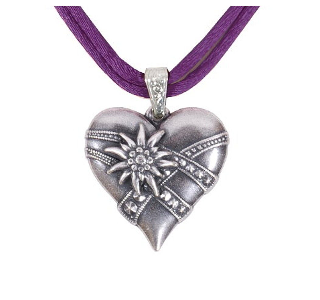 Moschen-Bayern Herzkette Trachtenkette Dirndlkette Edelweißkette Trachtenherz Herzkette