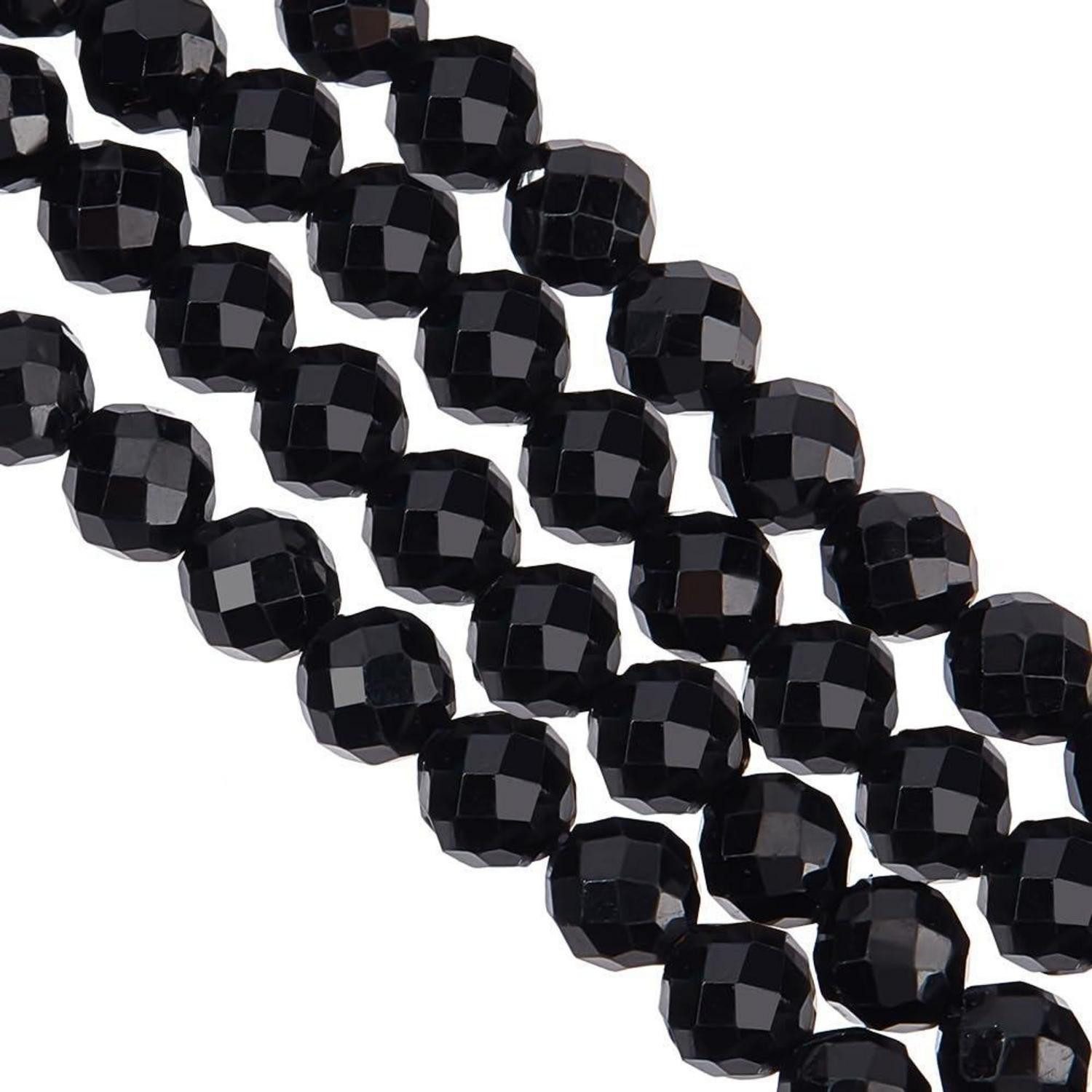LuxusKollektion Bastelperlen Turmalin-Rundperlen facettiert 4mm 94 Stück, (94-tlg)