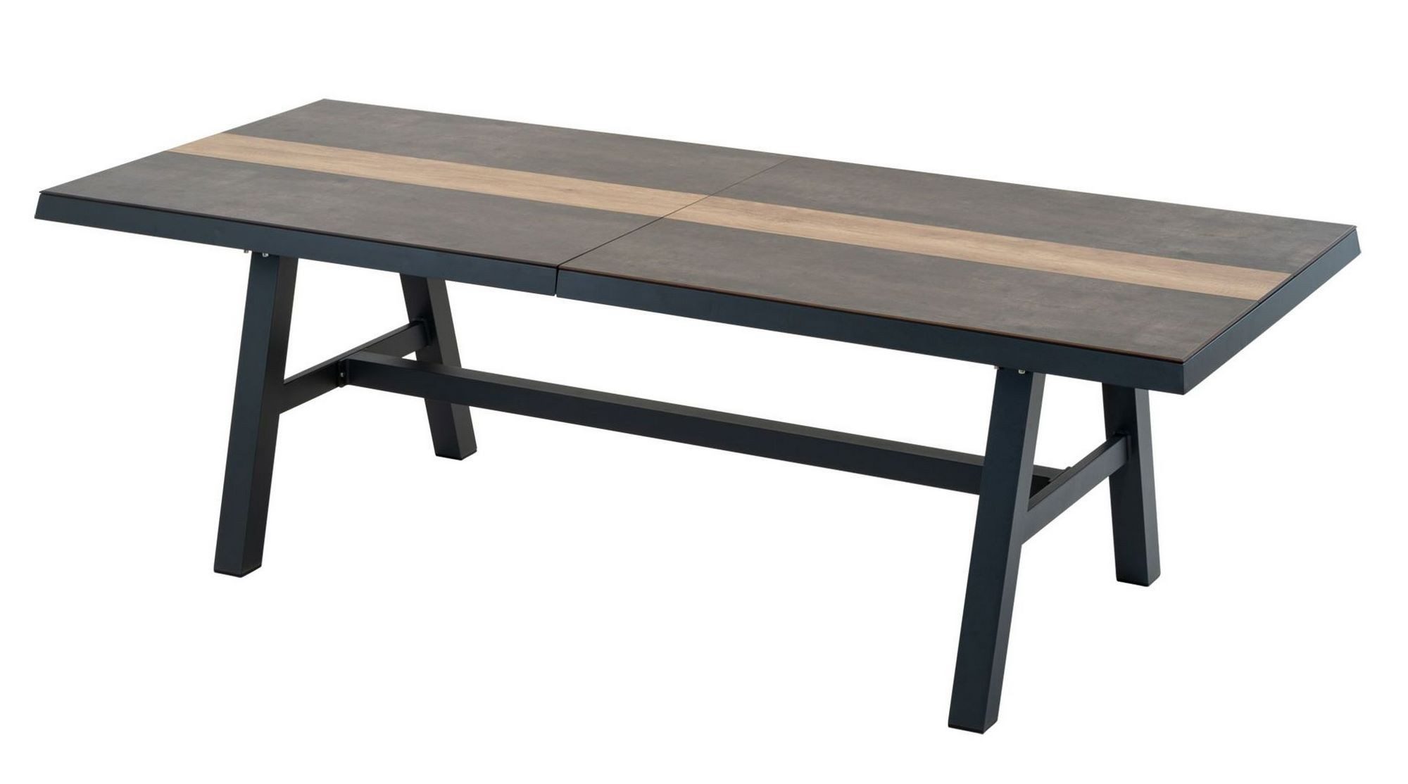 Gartentisch Lesli Living Ausziehtisch Diningtisch "Brixton Negro" 243/303x102cm