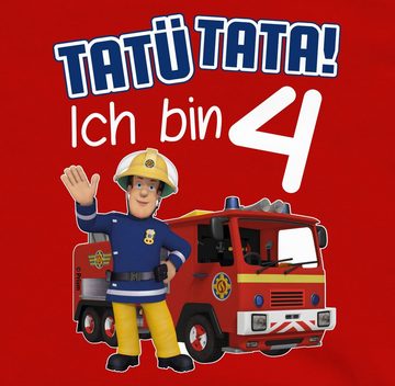 Shirtracer Sweatshirt Tatü Tata! Ich bin 4 Geburtstag Feuerwehrmann Sam Mädchen