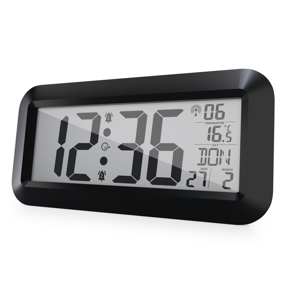 Mebus Wecker 14116 Funk Wanduhr digital