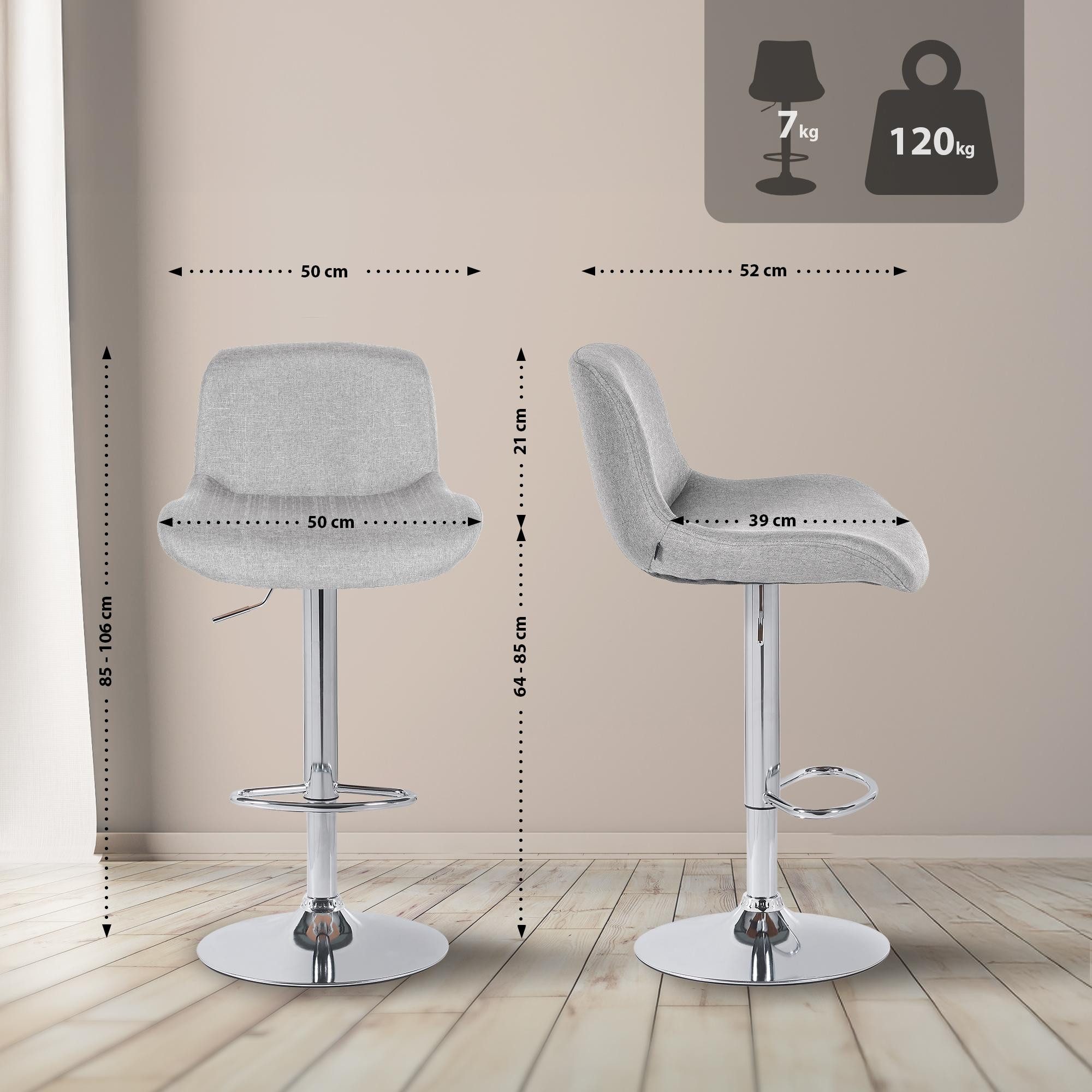 CLP Barhocker Solon, Samt- oder Stoffbezug, günstig online kaufen