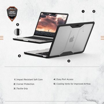 UAG Laptop-Hülle Plyo - Apple MacBook Air 13" (M2/M3 - 2022/2024) Hülle 13,6 Zoll, [Sturzfestes Case nach US-Militärstandard]