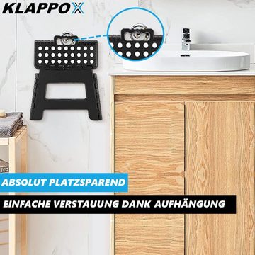 MAVURA Tritthocker KLAPPOX Klapphocker Trittstufe Hocker Faltstufe (Faltbarer Klappsitz Klappstuhl Klapptritt Campinghocker Campingstuhl faltbar)