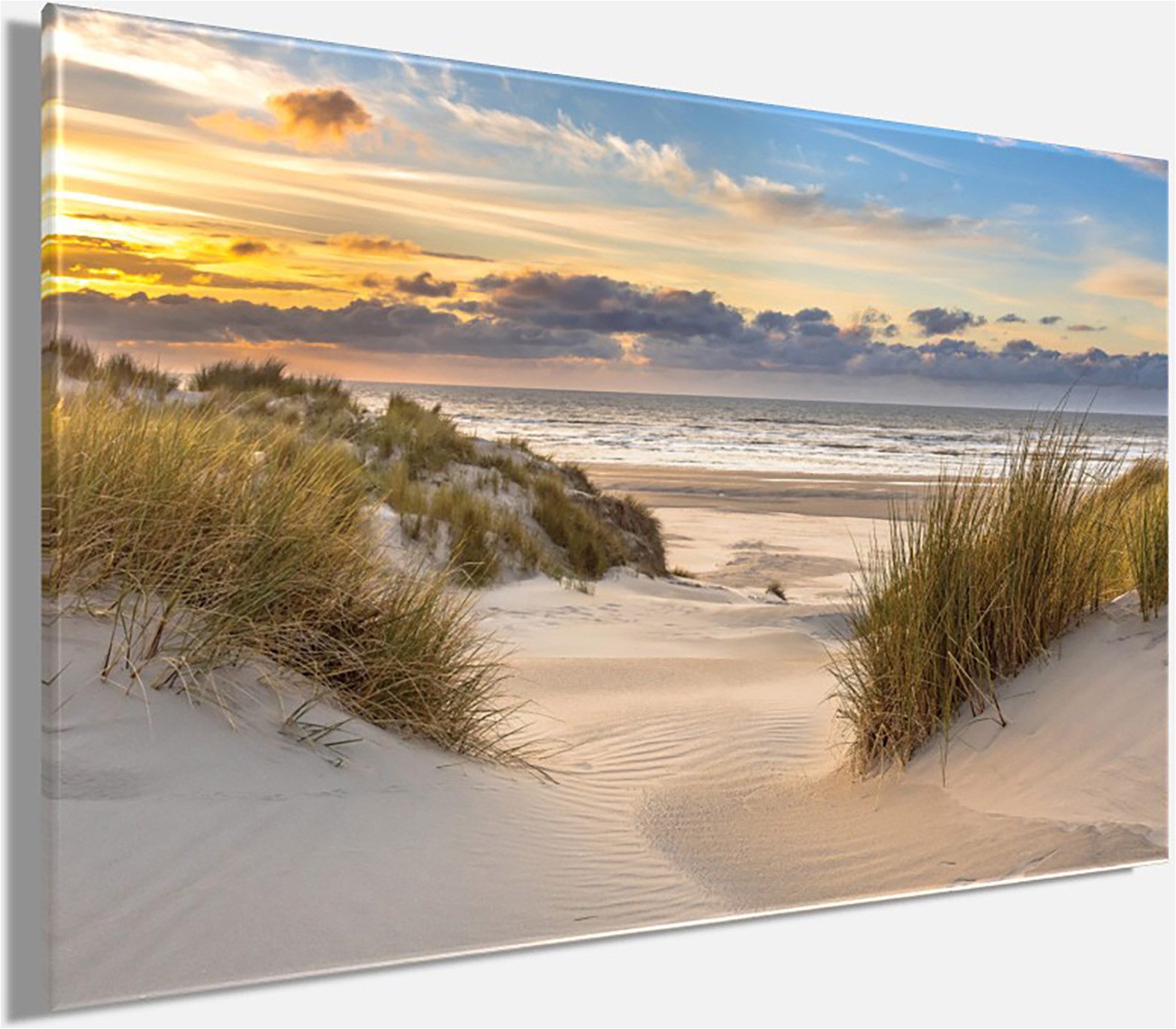 Bönninghoff Leinwandbild Wandbild STRAND 78x118 cm – Leinwandbild Keilrahmen Deko modern, Strand (1 St), auf Keilrahmen gespannt – Bild 3 von 5