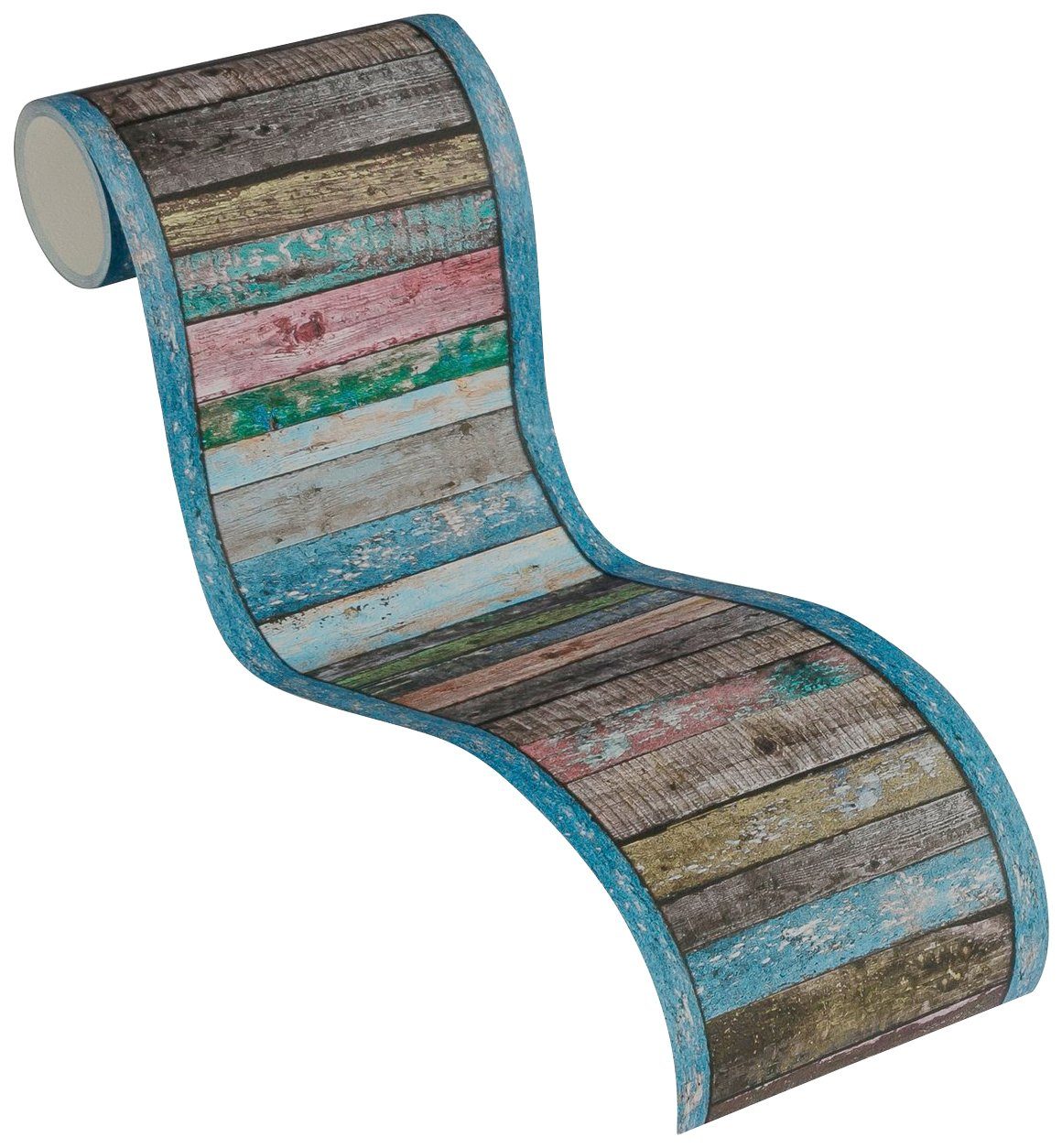 A.S. Création Bordüre Only Borders, glatt, gestreift, realistisch, Holz, Ausgefallene Tapete Bordüre Japanisch geometrisch Flur Design Optik