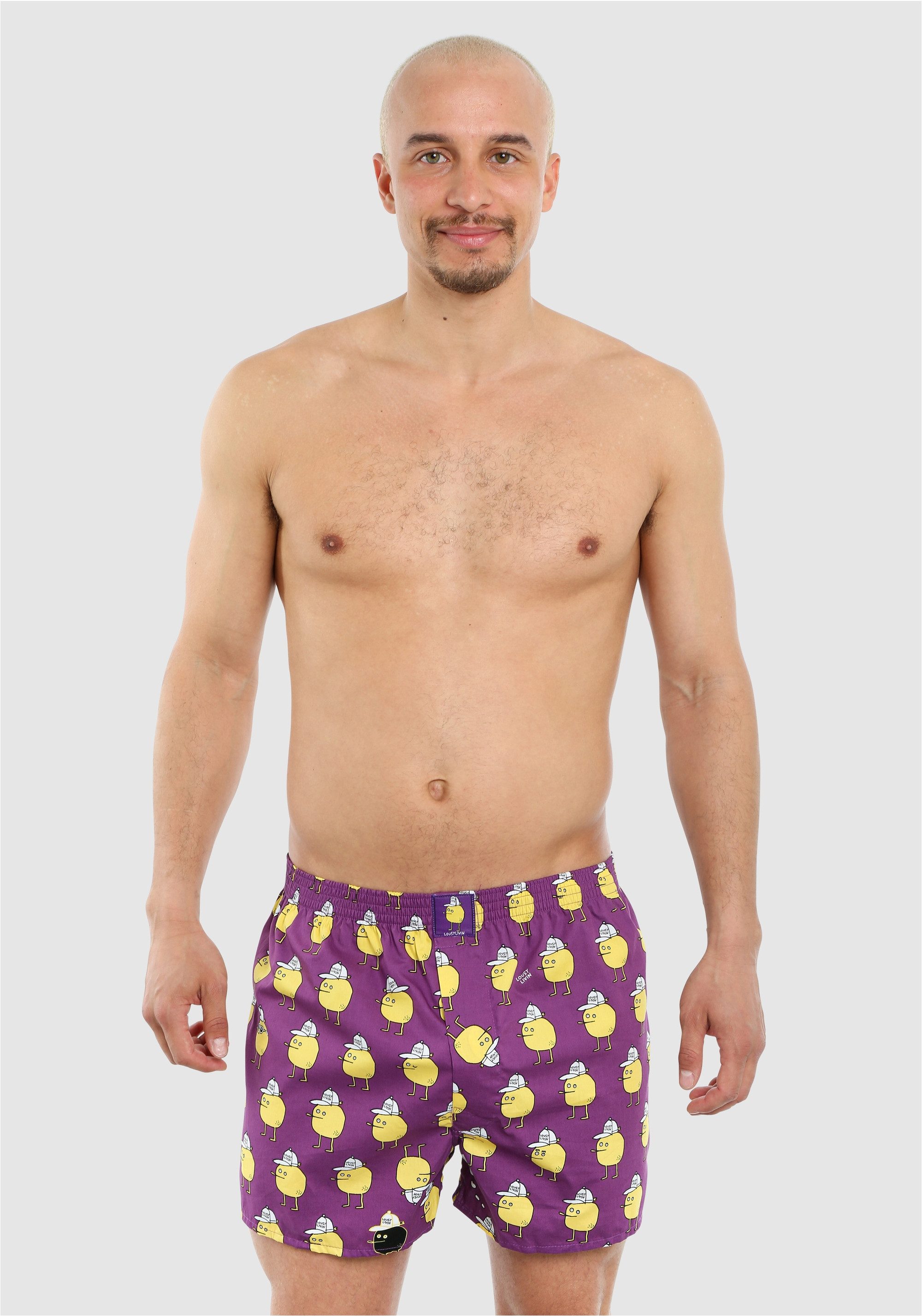 Lousy Livin Boxershorts Toast Zitrone mit coolen Comic-Motiven