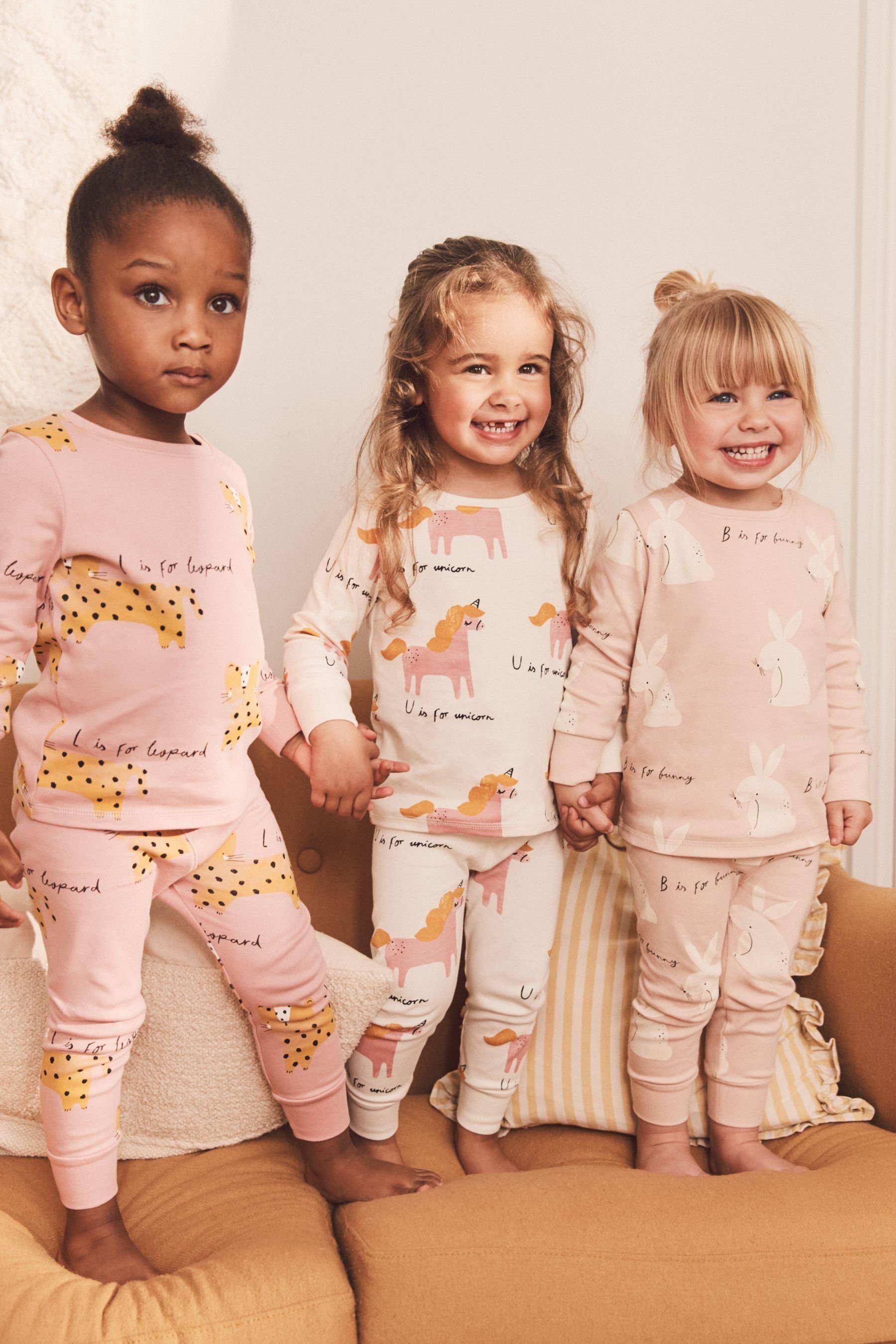 (6 im tlg) Next Pyjamas Pyjama 3-Pack Character Pink/Ecru