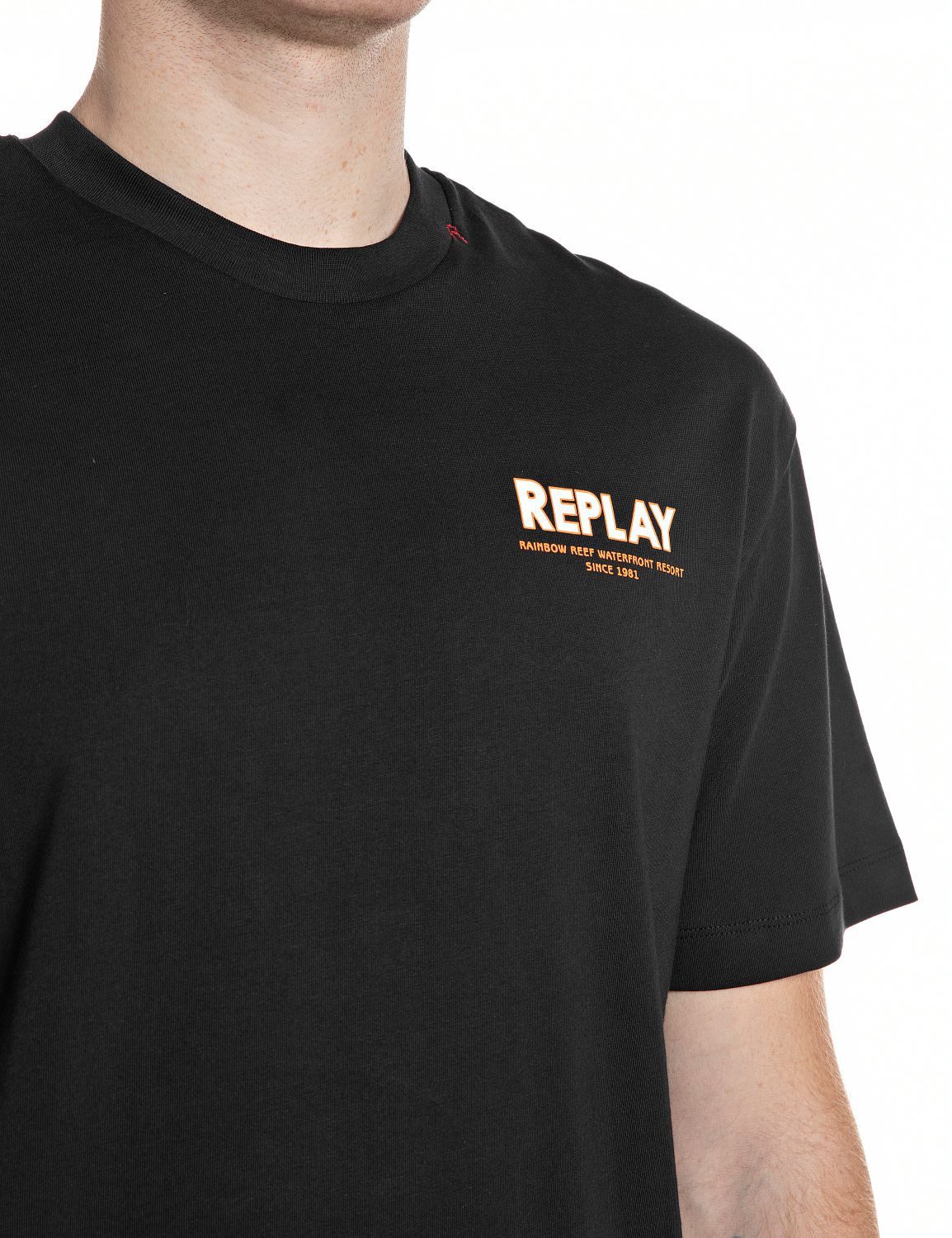 Replay T-Shirt mit bedrucktem Rücken, Print – Bild 4 von 5