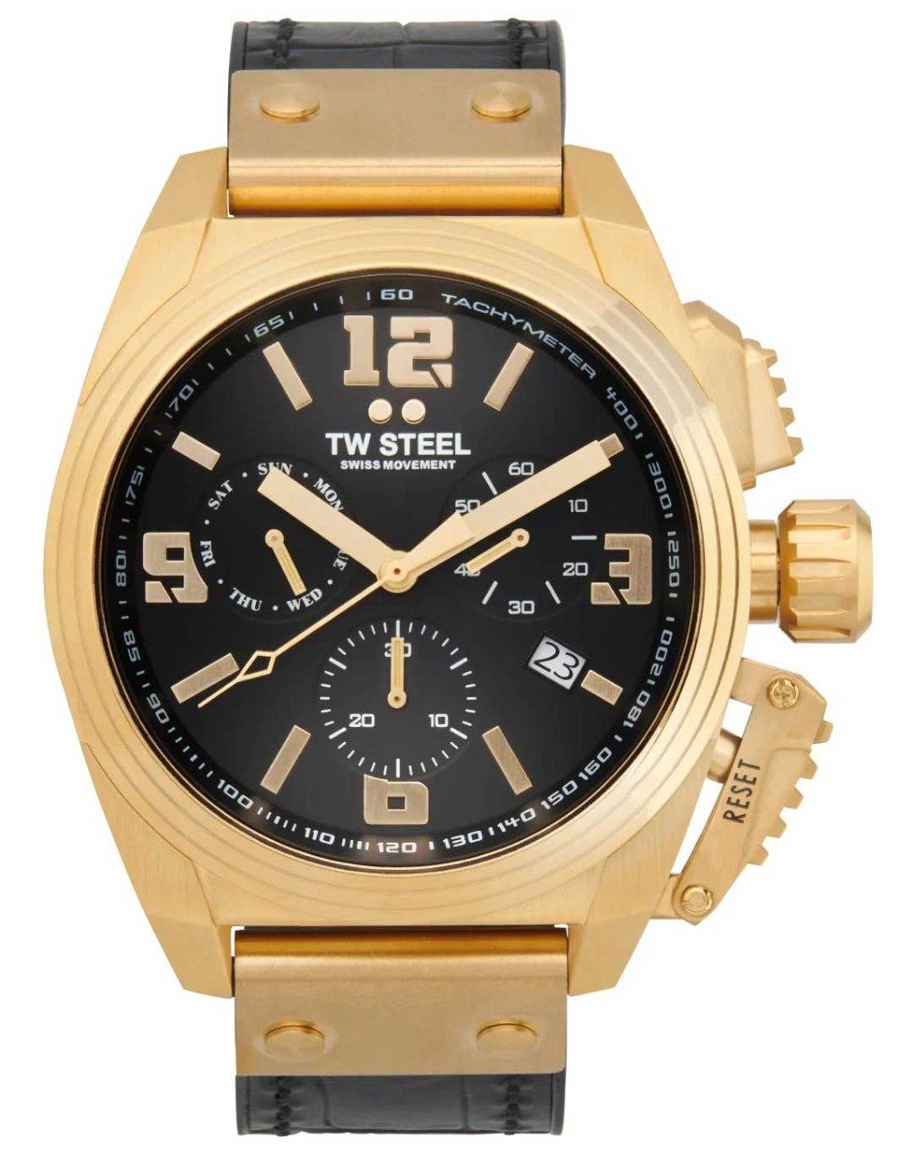 TW Steel Quarzuhr TW-Steel TW1118 Herrenuhr Canteen Chronograph 46mm 10ATM TW-Steel TW1118 Herrenuhr Canteen Chronograph 46mm 10ATM