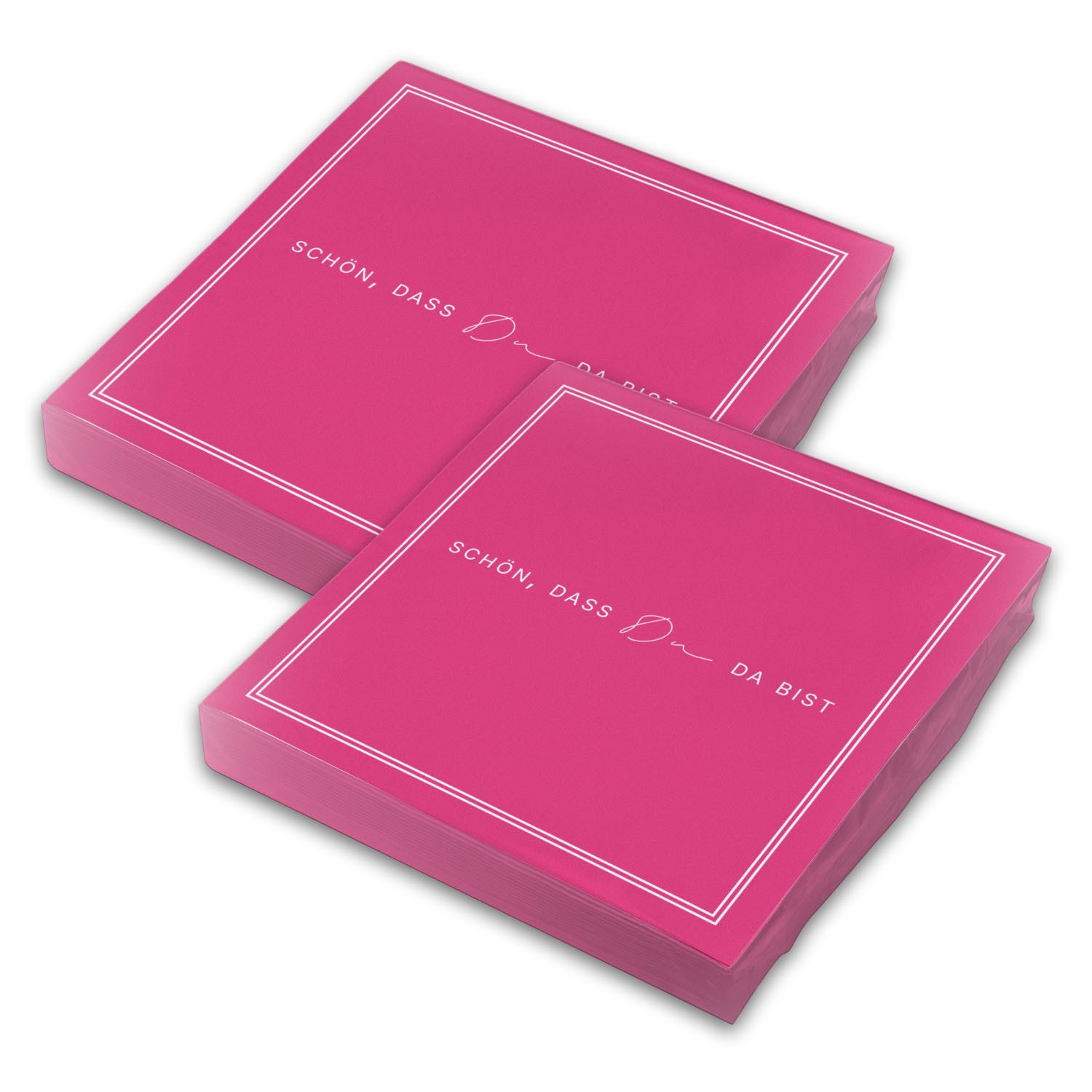 itenga Papierserviette ITENGA 40x Servietten Schön dass du da bist V3 pink