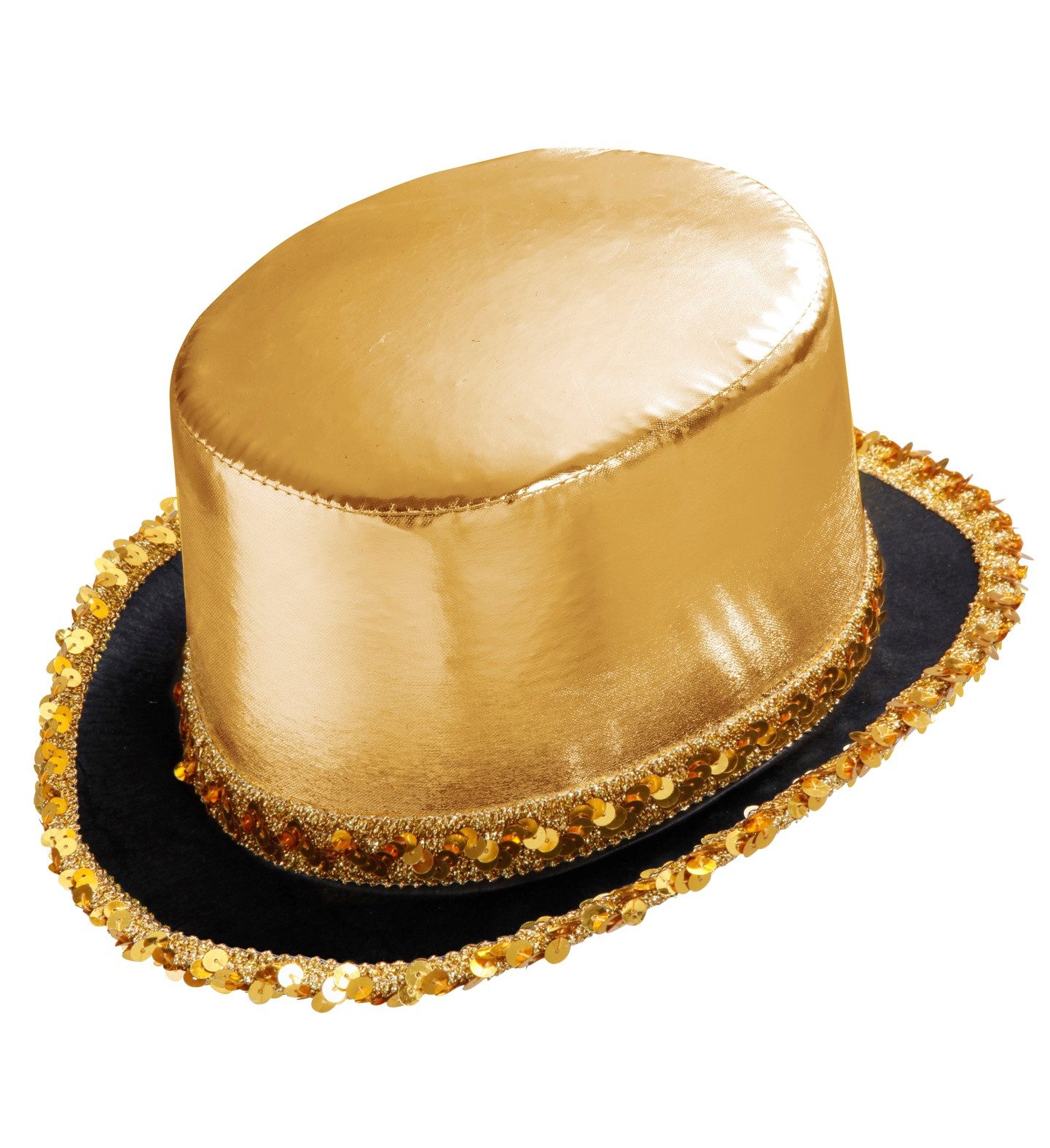 Kostüm Zylinder 'Showtime' mit Pailletten, Gold
