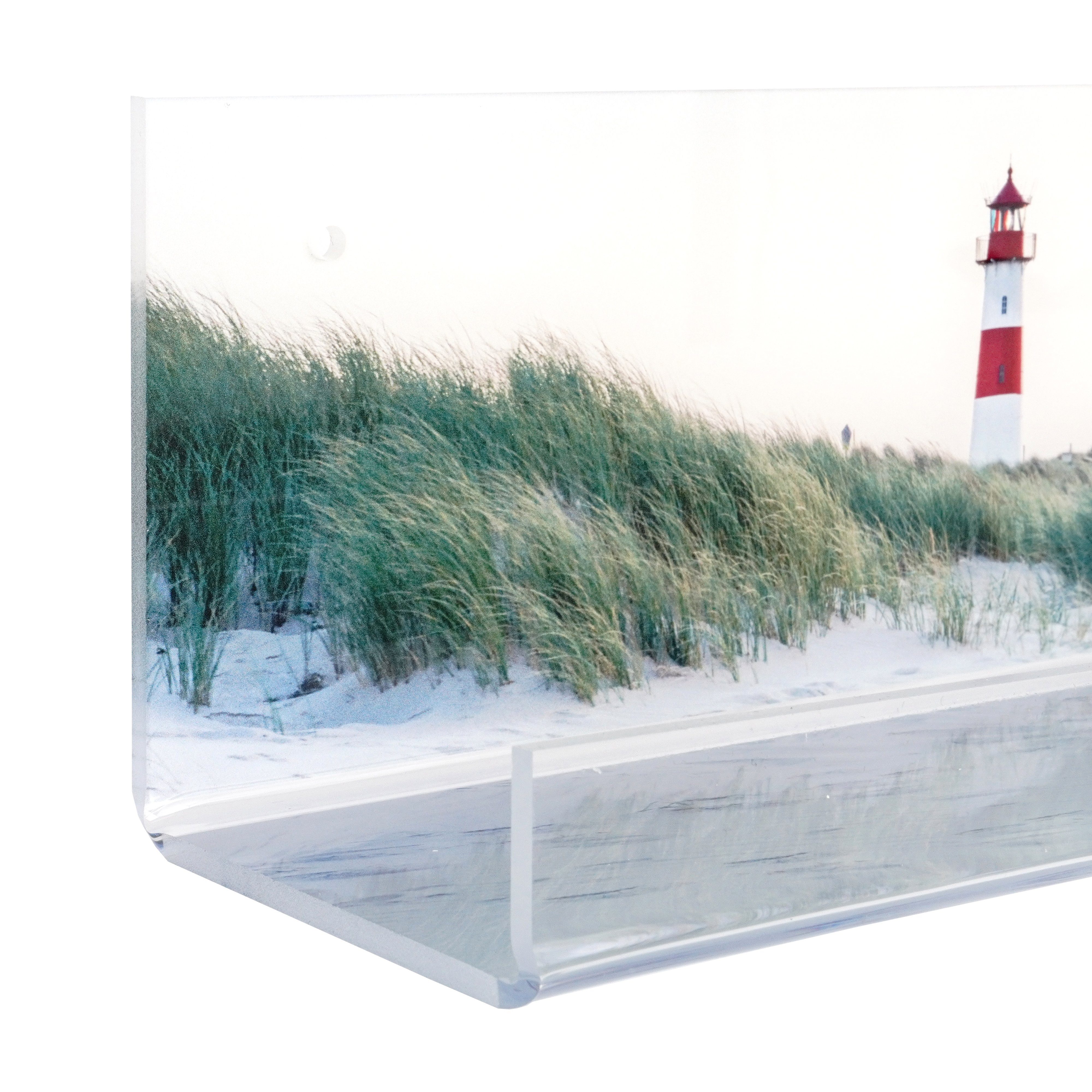 my home Gewürzboard Strand - - Schrauben 1-tlg., Inkl. Acrylglas Badezimmerablage - - aus - bedruckt Dübel Küchenorganizer, Acrylleiste & Gewürzhalter