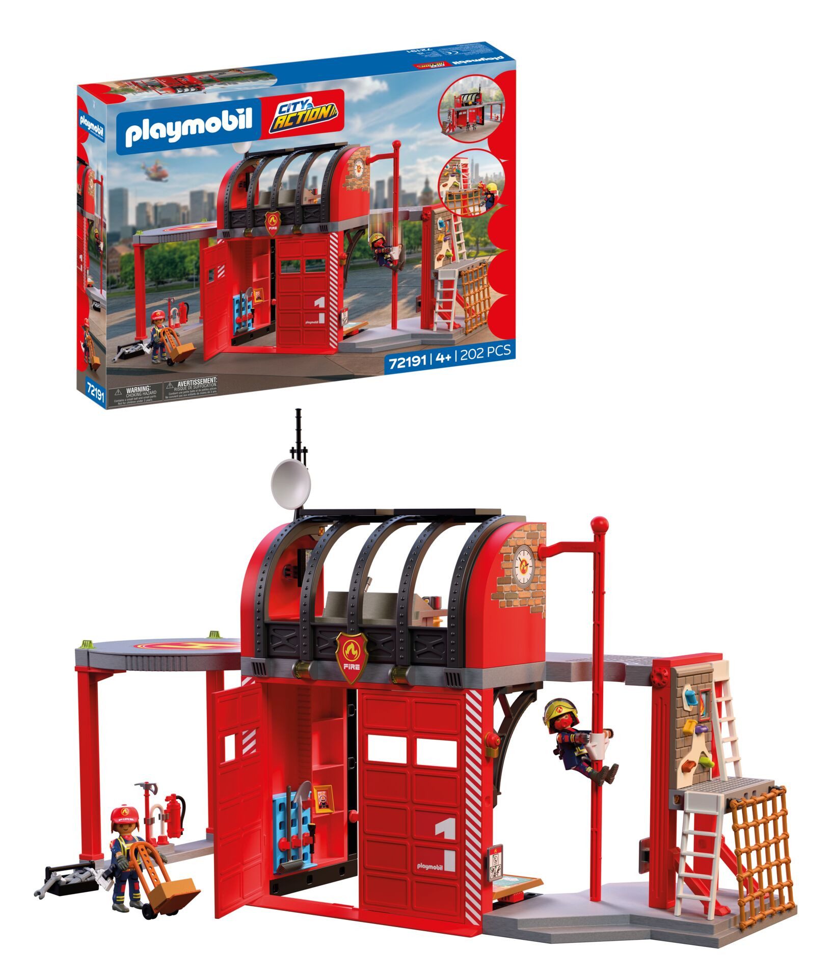 Playmobil® Große Feuerwehrstation (72191), City Action Konstruktions-Spielset, Made in Germany