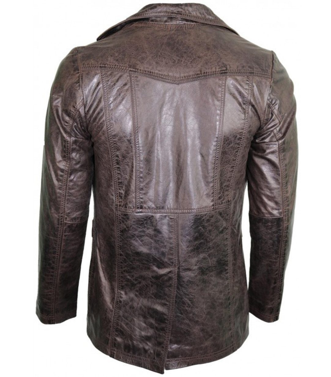 MDM Lederblazer Herren Vintage Lederjacke im 70er Jahre Stil Vintage Leder günstig online kaufen