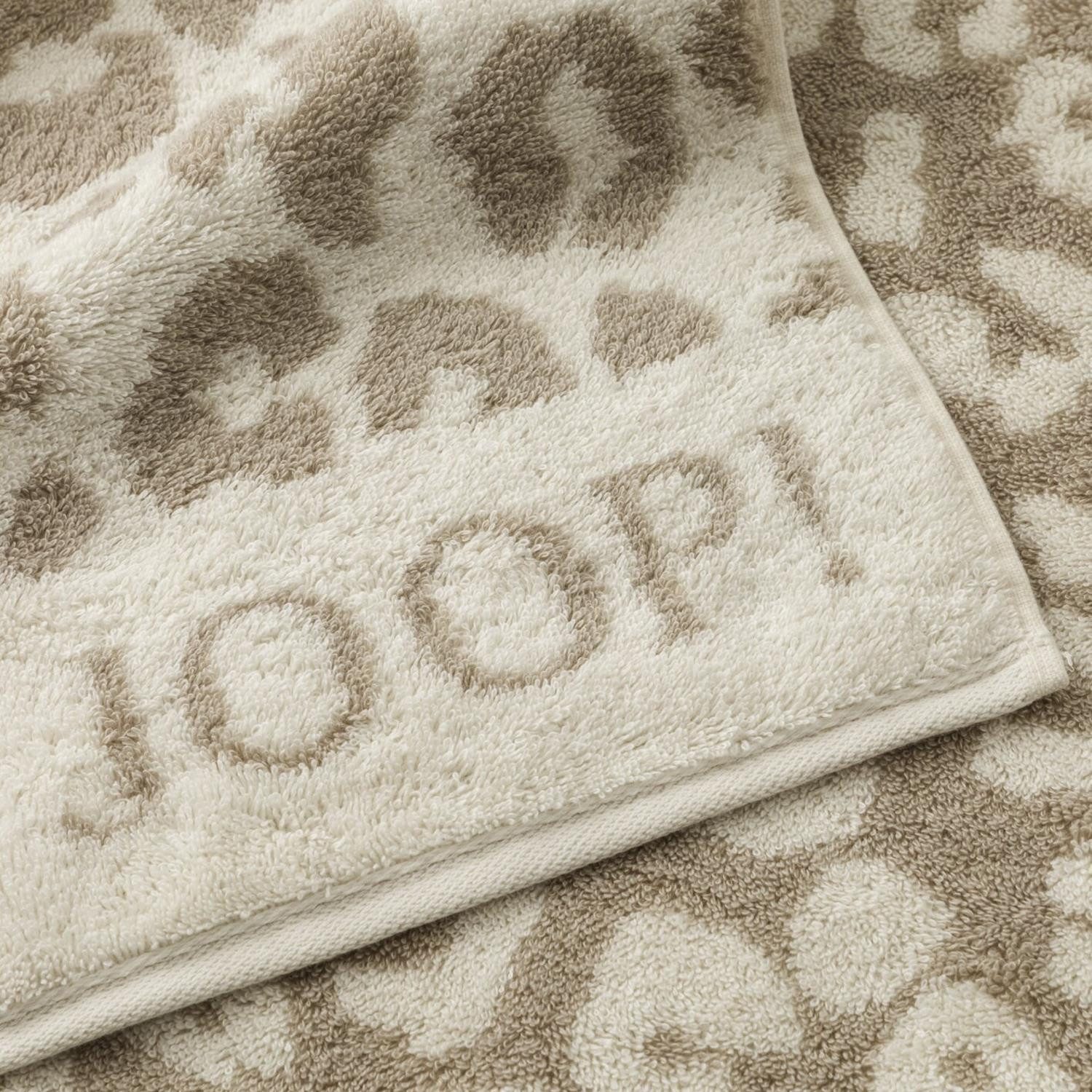 JOOP! Handtuch 2 Stück Joop! Handtücher Leo Allover 1707-36 creme 50x100, Walkfrottier (Spar-Set, 2-St), 100% Baumwolle