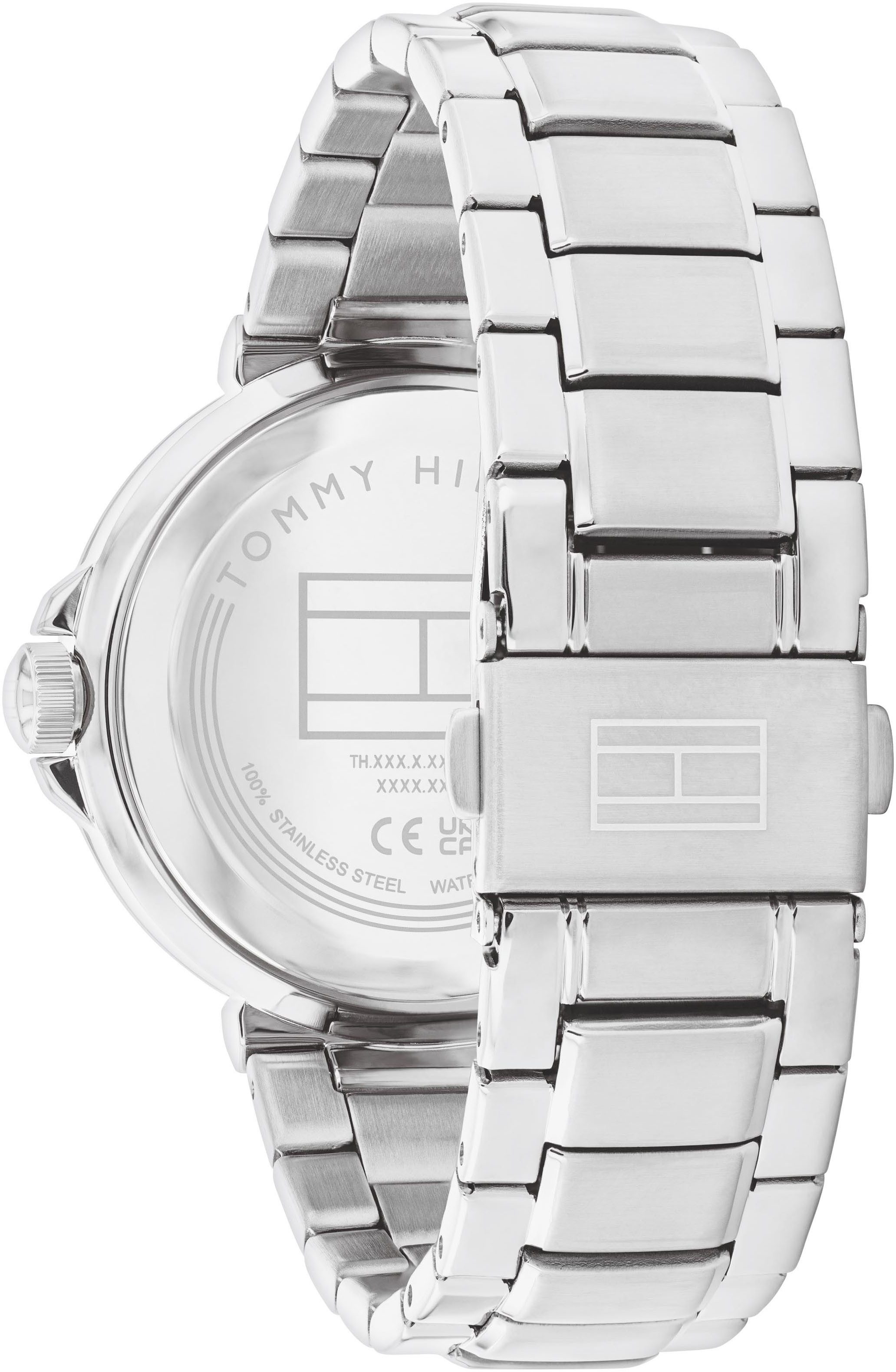 Tommy Hilfiger Multifunktionsuhr LORI 1782753, Quarzuhr, Armbanduhr, Damenuhr, Edelstahlarmband, Edelstahlarmband