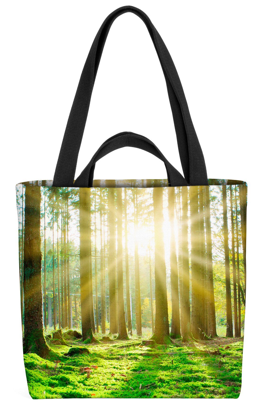 Henkeltasche wald Bäume natur lichtung VOID Forst sonne Wald landschaf (1-tlg), Sonne landschaft