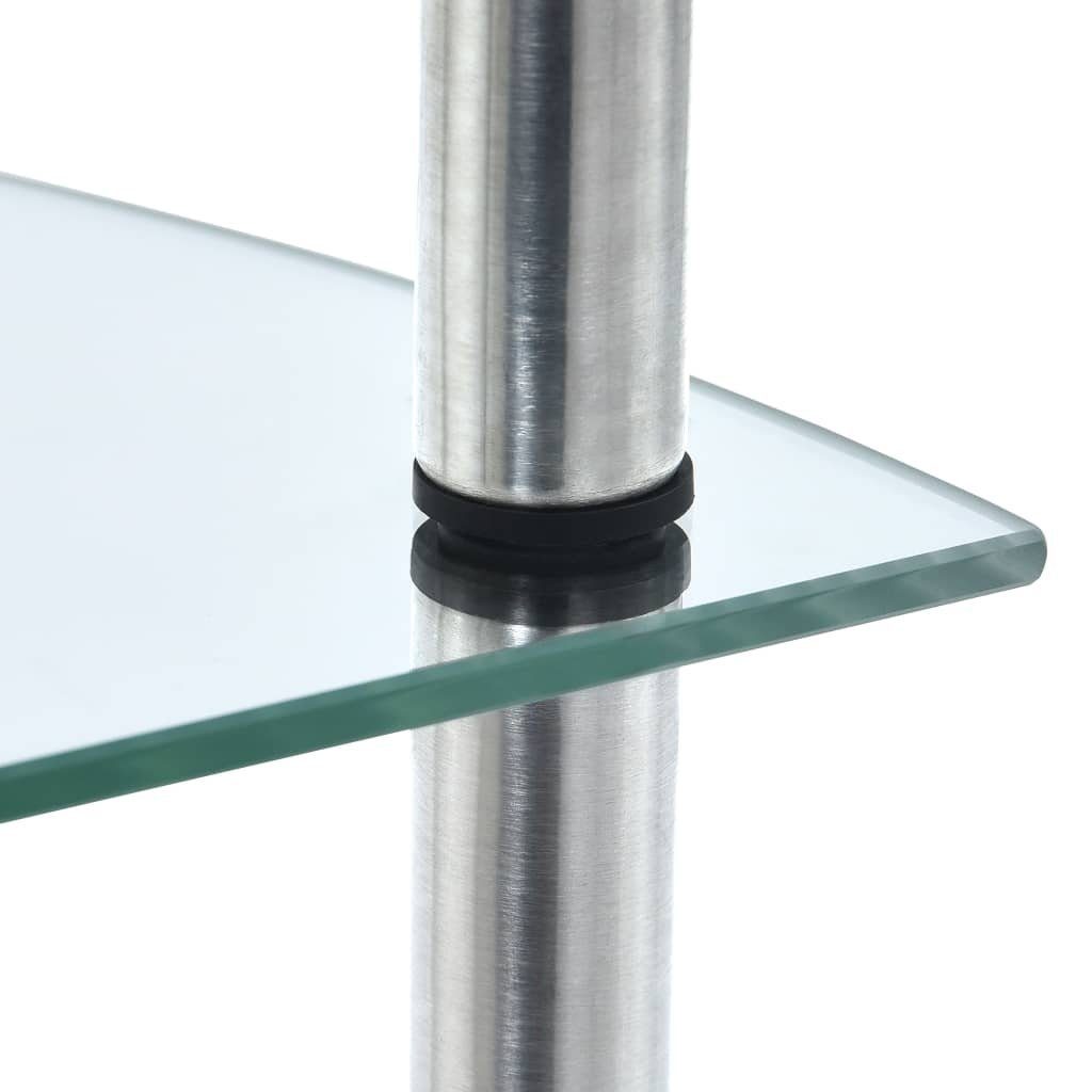 Ablagen Regal Regal Hartglas cm mit Transparent 4 30x30x100 vidaXL