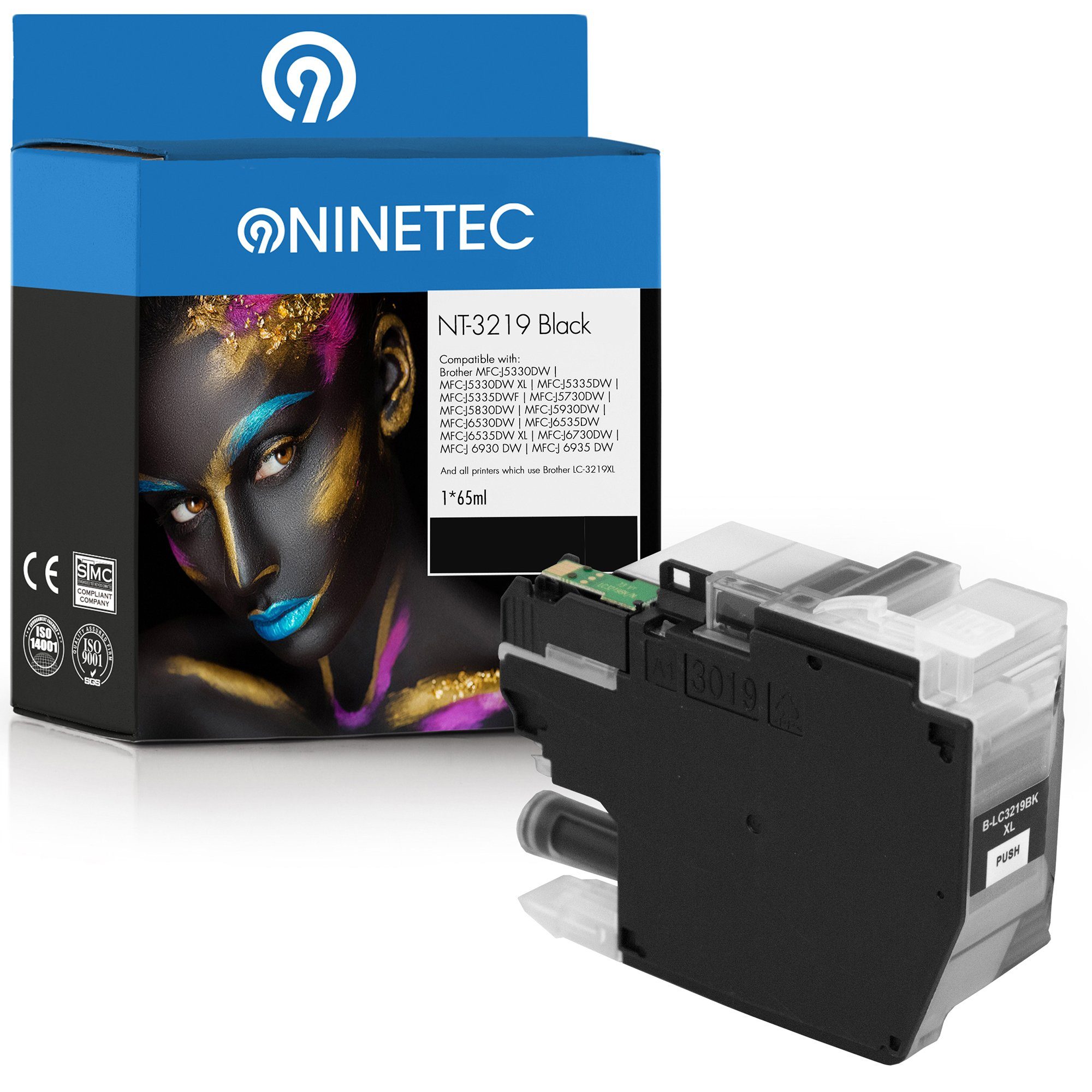 NINETEC ersetzt Brother LC-3219 3219XL Black Tintenpatrone
