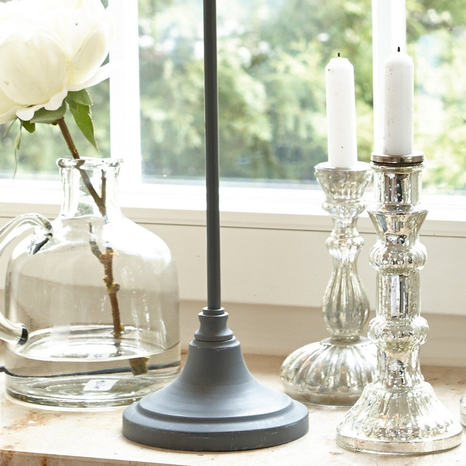 Mirabeau Tischleuchte Tischlampe Swindon beige/grau – Bild 4 von 4