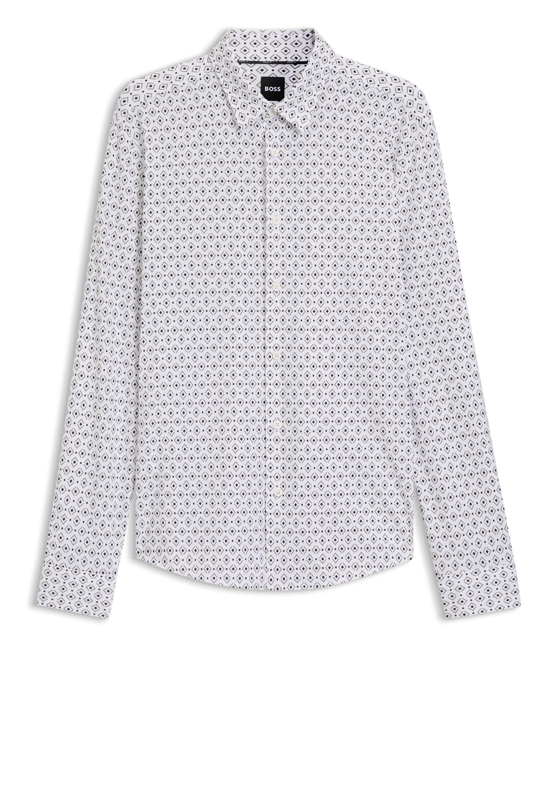 BOSS Businesshemd Hemd aus italienischem Performance-Stretch-Jersey (1-tlg)