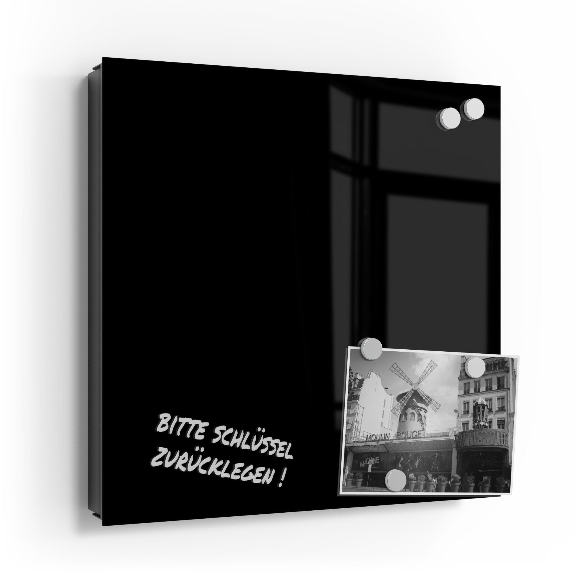 DEQORI Schlüsselkasten 'Unifarben - Schwarz', Glas Schlüsselbox modern magn günstig online kaufen