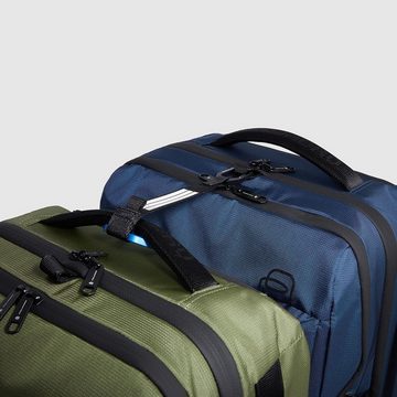 Piquadro Reisetasche Corner 2O Koffer mit Laptopfach 17,3 Zoll Blu