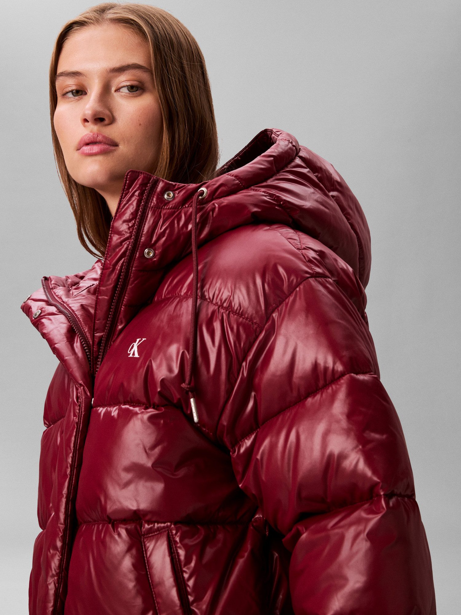Calvin Klein Jeans Steppjacke SHINE PUFFER regular fit, mit Kapuze, glänzen günstig online kaufen