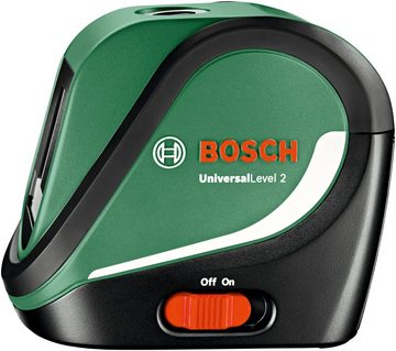 Bosch Home & Garden Kreuzlinienlaser UniversalLevel 2, Max. Reichweite: 10m (Laserlinien und Laserpunkt)