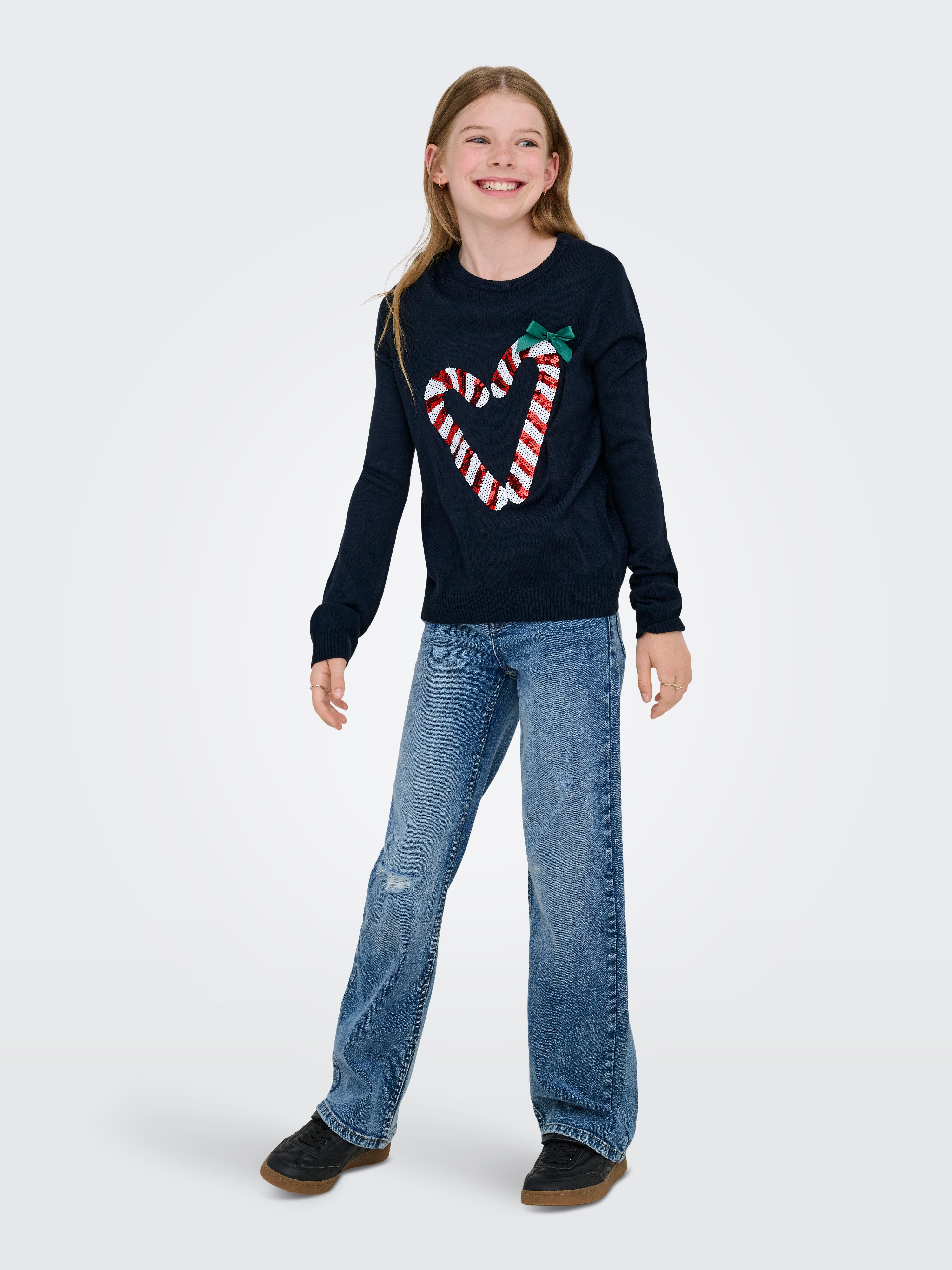 KIDS ONLY Weihnachtspullover KOGXMAS SHINE LS ONECK BOX KNT