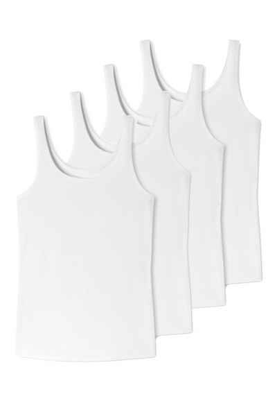 uncover by SCHIESSER Unterhemd 4er Pack Cotton (Spar-Set, 4-St) Unterhemd / Tanktop - Baumwolle - Mit hohem Baumwollanteil