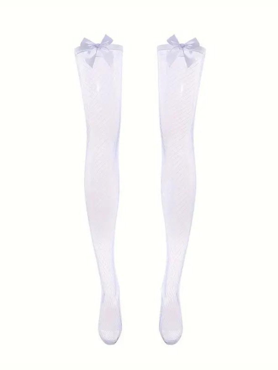 Elegant Love Overknee-Strumpfhose erotische Netzstrümpfe, Strapsstrümpfe für Damen - Stocking (1 Paar) Sexy Dessous Reizwäsche, S-XL
