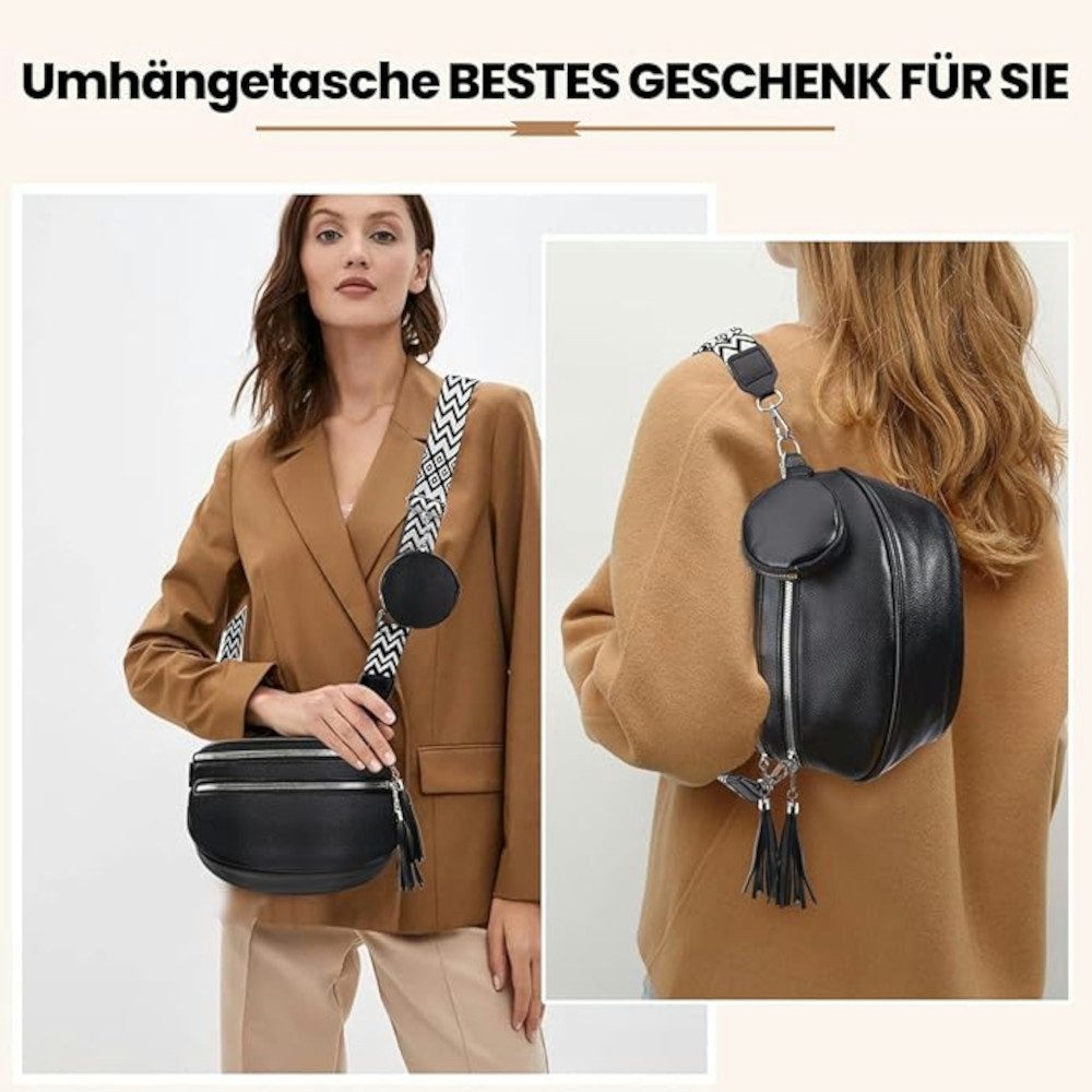 UE Stock Freizeittasche Moderne Crossbody Tasche Umhängetasche mit Münzgeldbörse - Schwarz, der perfekte Begleiter für jeden Tag