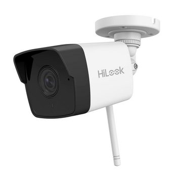 HILOOK IK-4142BH-MH/W WLAN Komplettset für Videoüberwachung mit 1x DVR und 4x Überwachungskamera (Außenbereich, Innenbereich, 5-tlg., H.265+ Videokomprimierung, Fernzugriff über PC und Smartphone, 1TB HDD)
