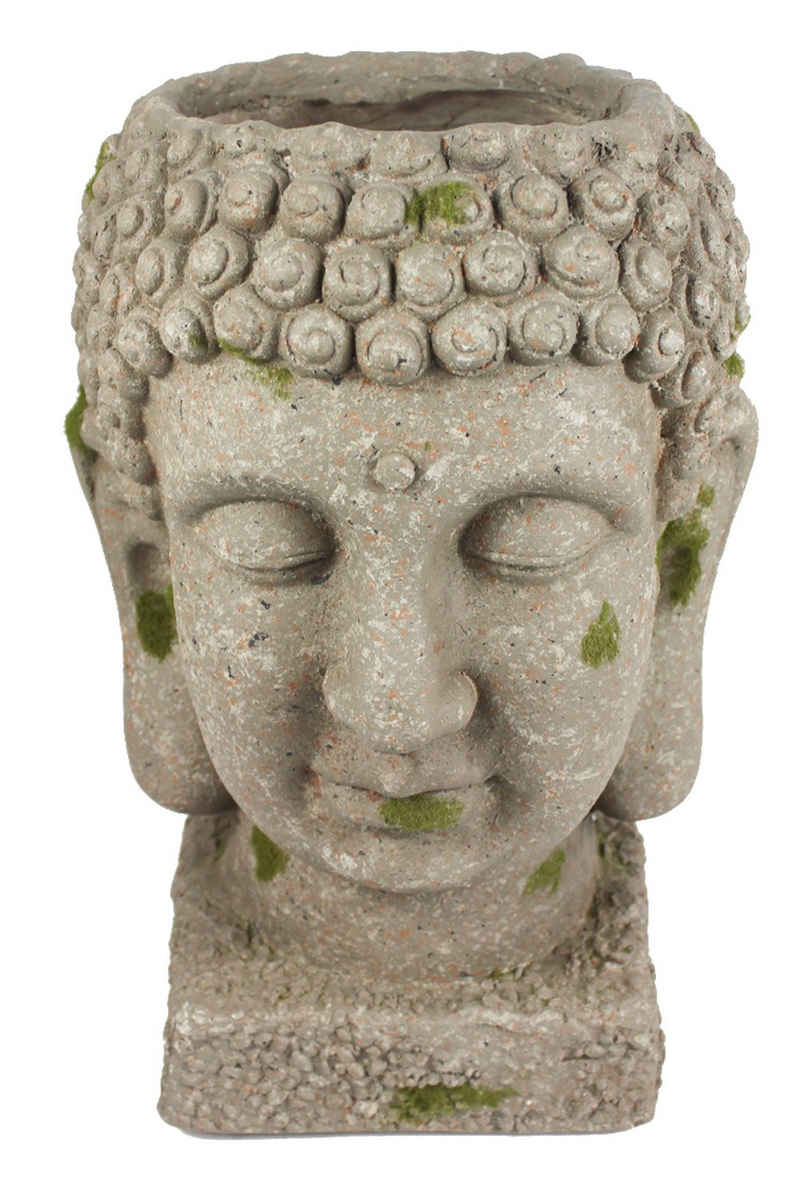 Arnusa Blumentopf Buddha Kopf Büste Shiva Pflanztopf, Gartenfigur Gartendekoration Skulptur bepflanzbar