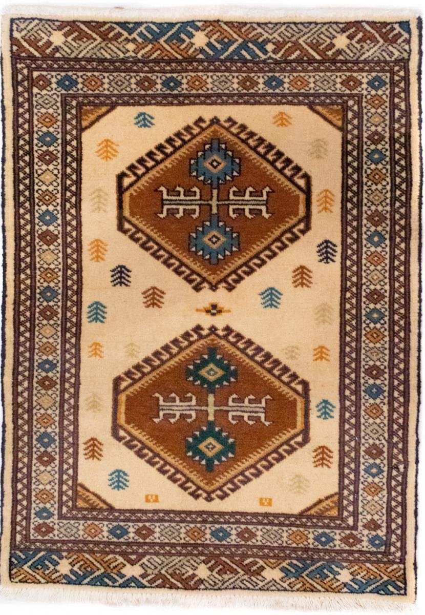Orientteppich Turkaman 64x89 Handgeknüpfter Orientteppich / Perserteppich, Nain Trading, rechteckig, Höhe: 6 mm