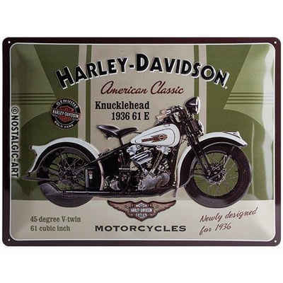 Nostalgic-Art Metallschild Blechschild 30x40cm - Harley-Davidson Knucklehead