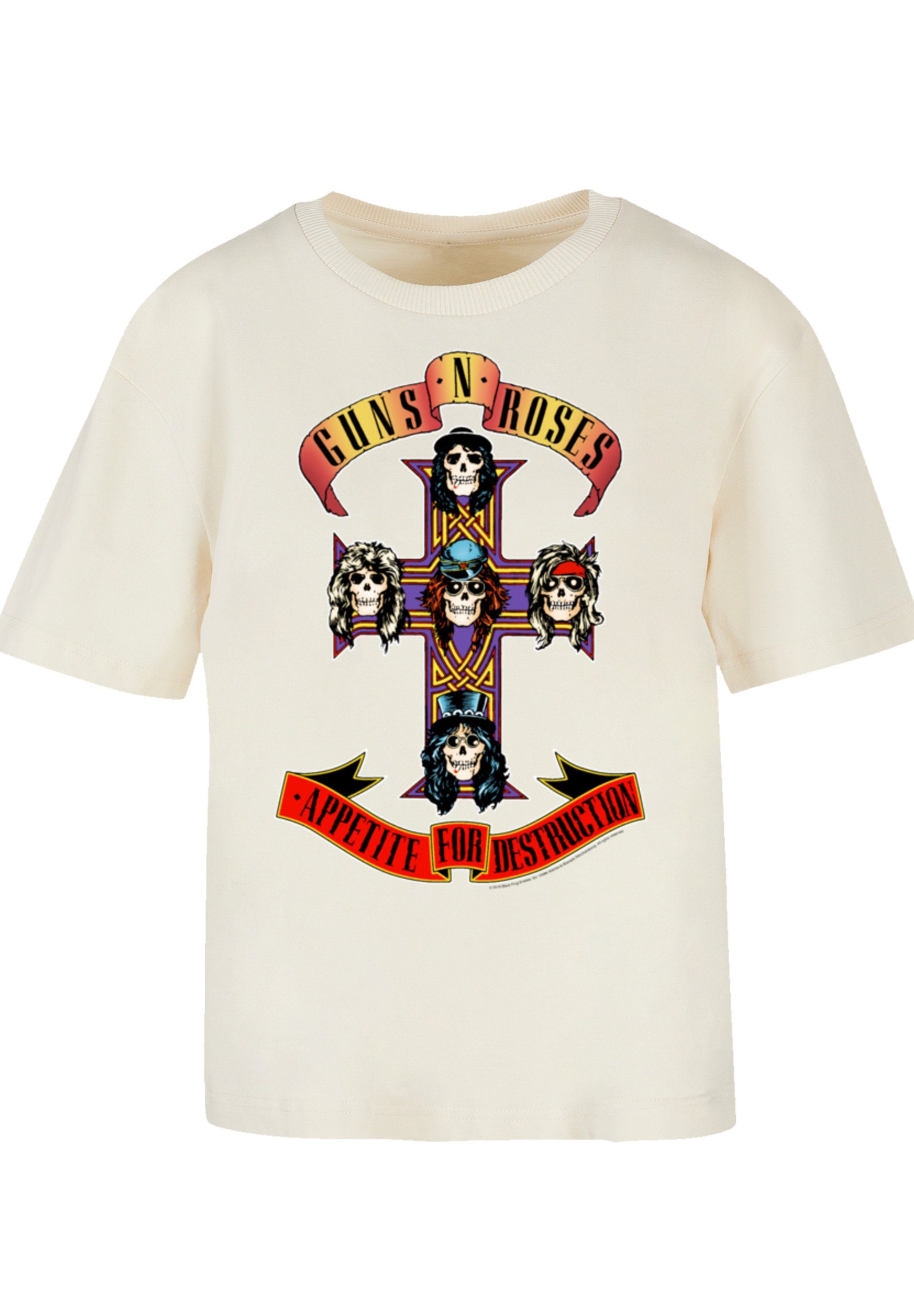F4NT4STIC T-Shirt Guns 'n' Roses Appetite For Destruction Print, Ladies Tee  Guns 'n' Roses Appetite For Destruction