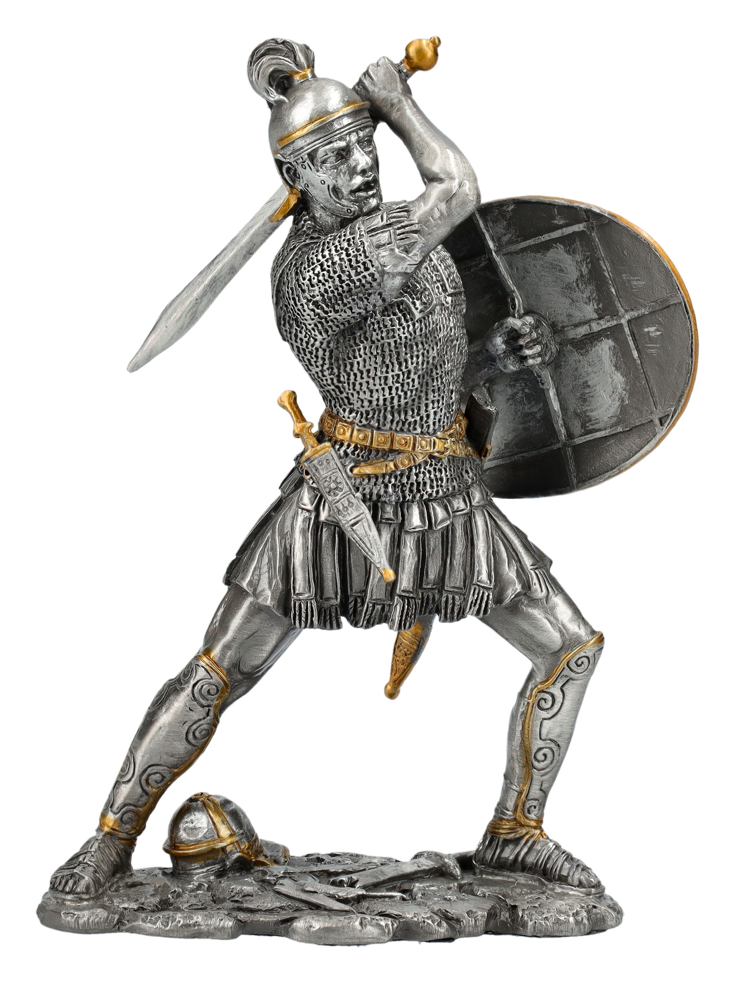 Figuren Shop GmbH Dekofigur Zinnfigur - Römer im Kampf - Veronese - Kämpfer Soldat Dekofigur Deko