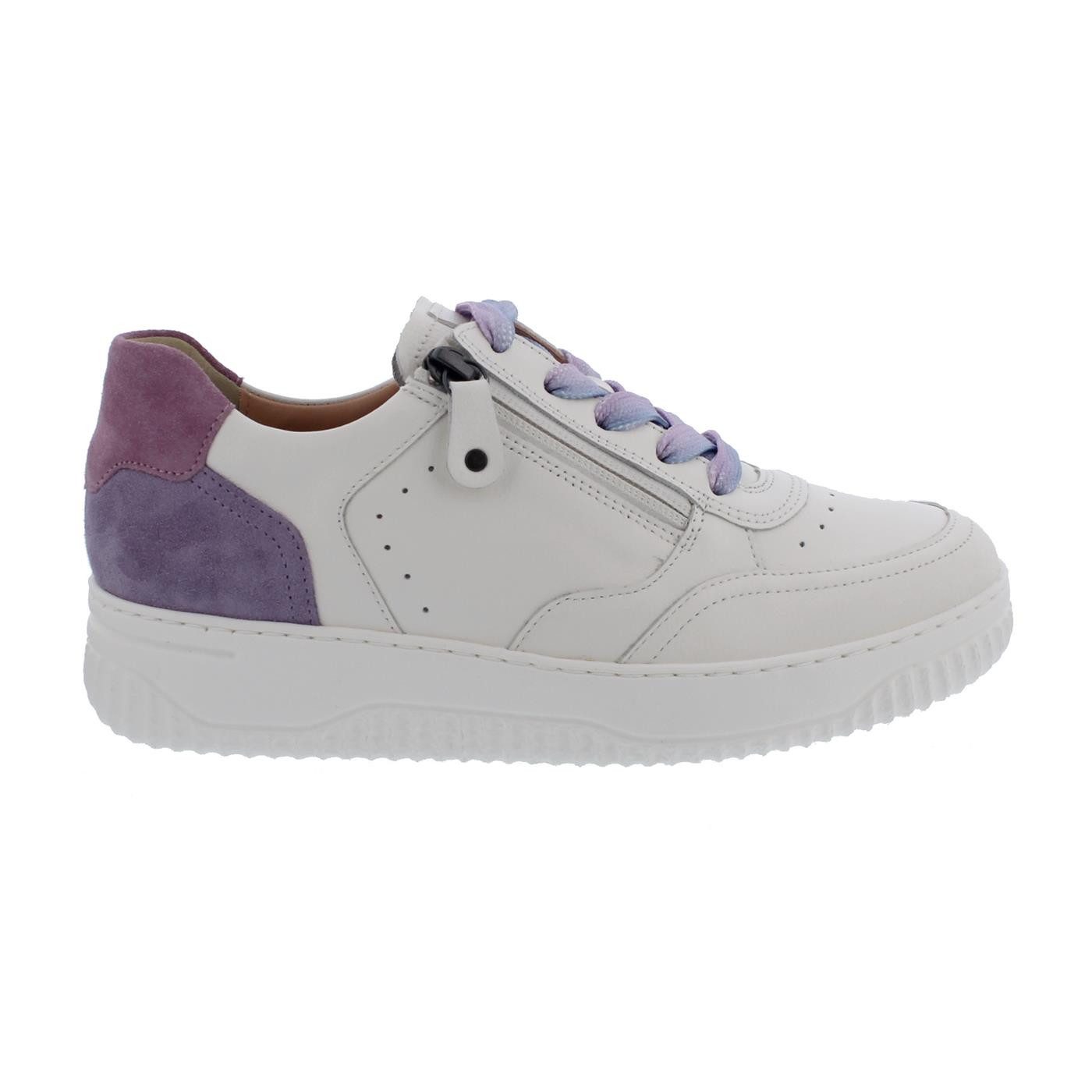 Hartjes Boogie Shoe, Nappa- / Velourleder, weiss - lavendel, Weite H 1 Schnürschuh