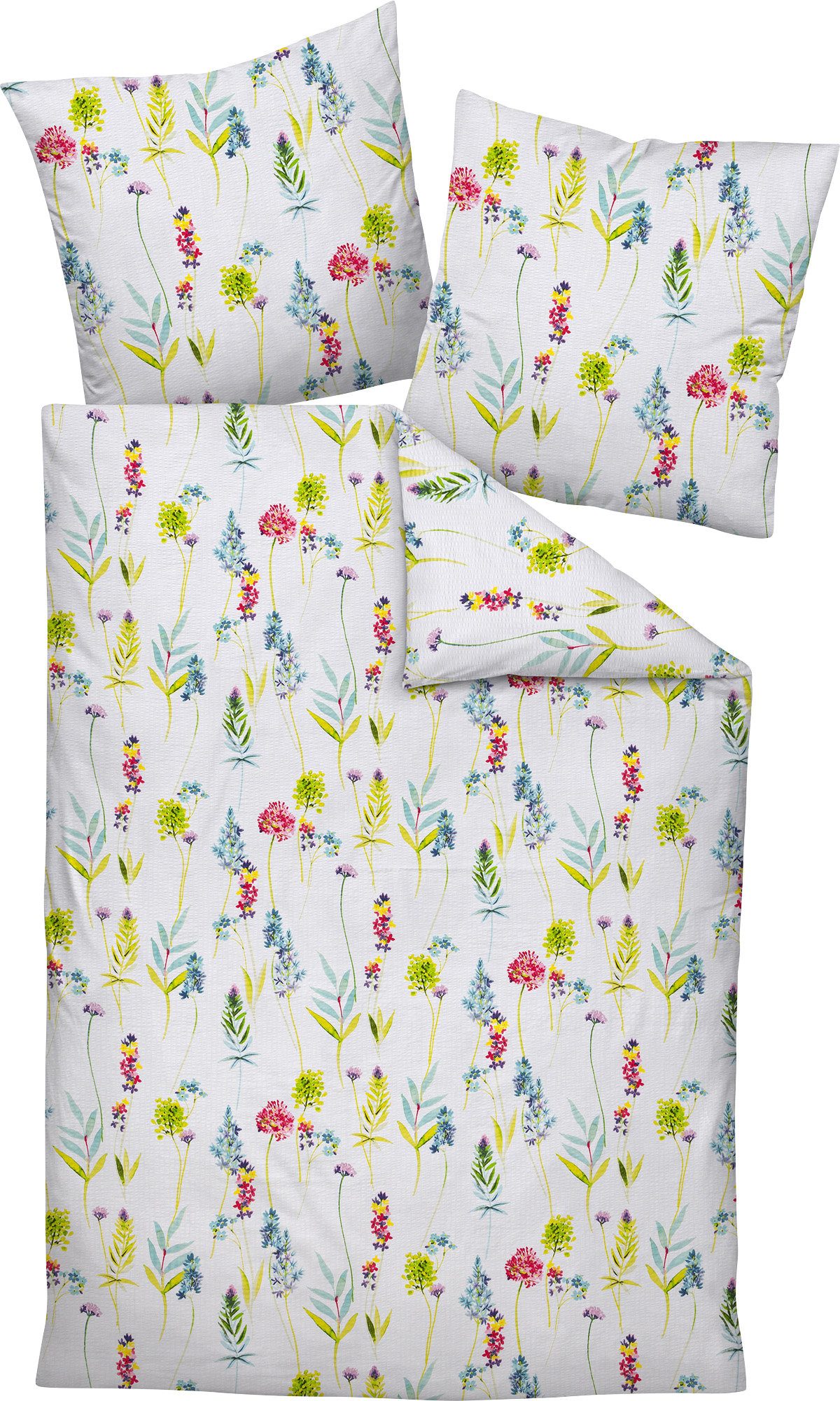 Janine Bettwäsche Bettwäsche, Seersucker, Soft-Seersucker Blumen günstig online kaufen