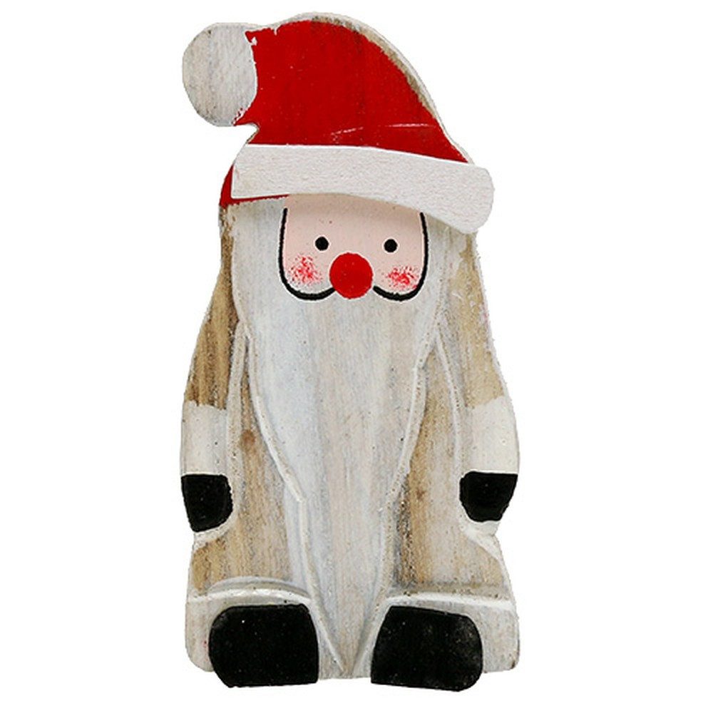 Florists Products Weihnachtsmann Holz Weihnachtsmann Deko-Set 17cm 6 Stk - Weihnachtliche, 6 Stück