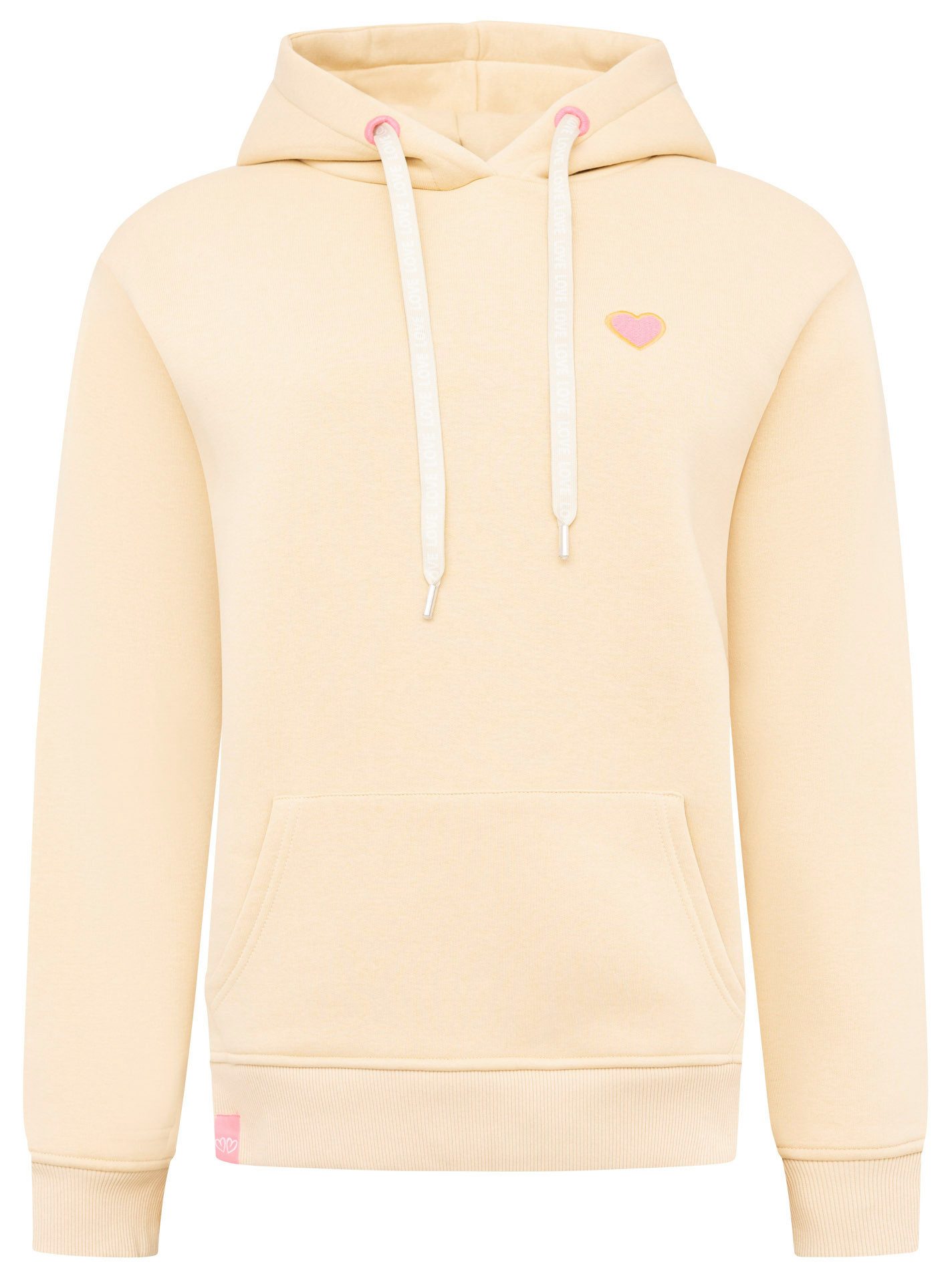 Zwillingsherz Hoodie Kleines Herz Fronttaschen, innen mit Fleece, Kapuze, S günstig online kaufen